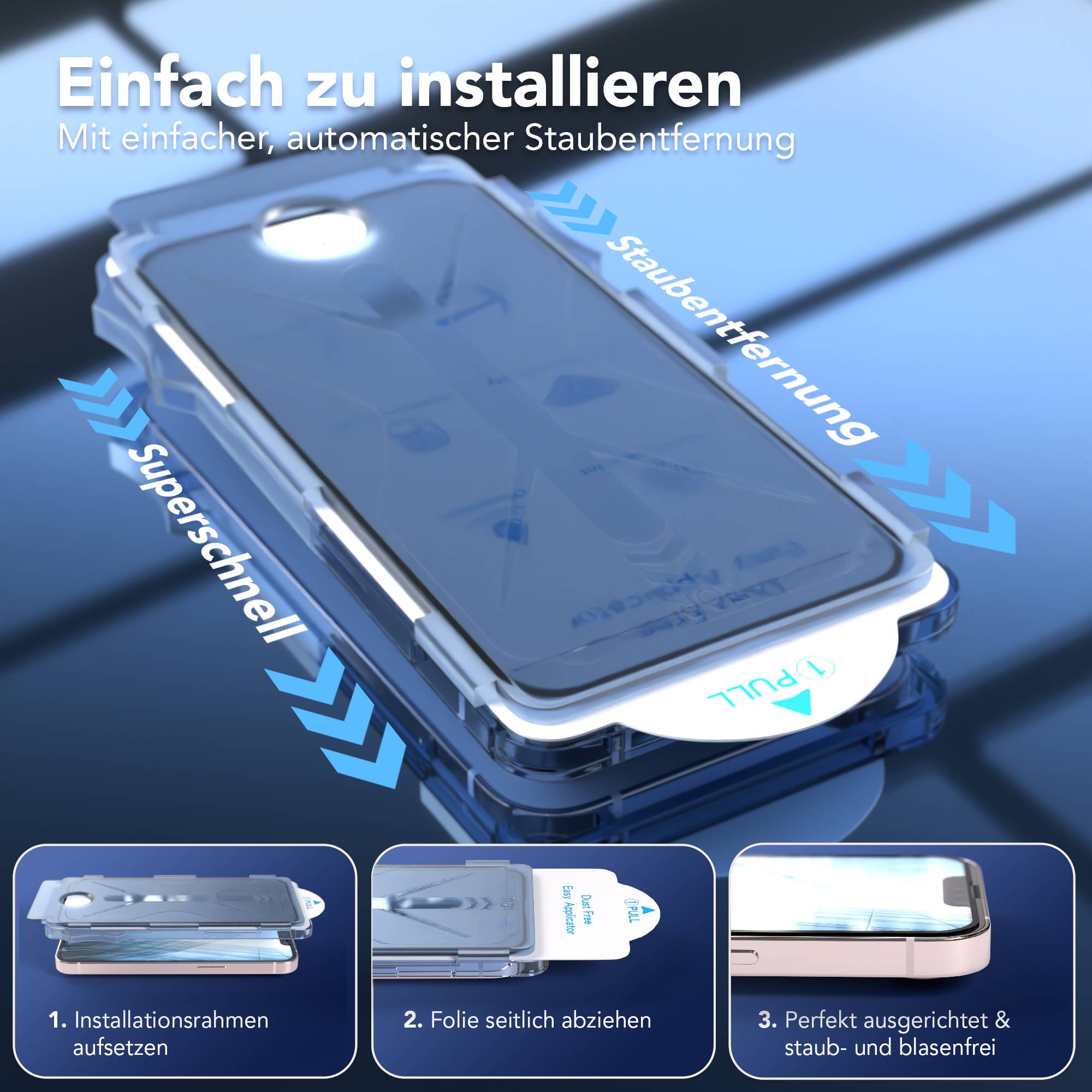Apple iPhone 17e Glasfolie im 2er Set mit Installationsrahmen von EAZY CASE #_
