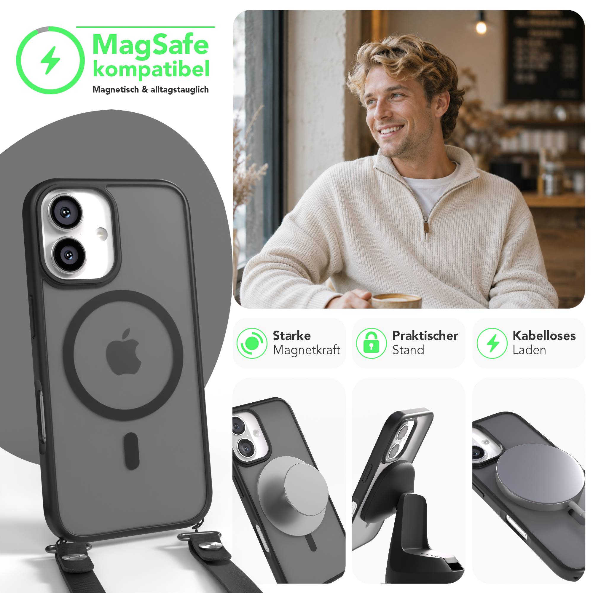iPhone 16 Outdoor Hülle mit MagSafe + magnetisches Band