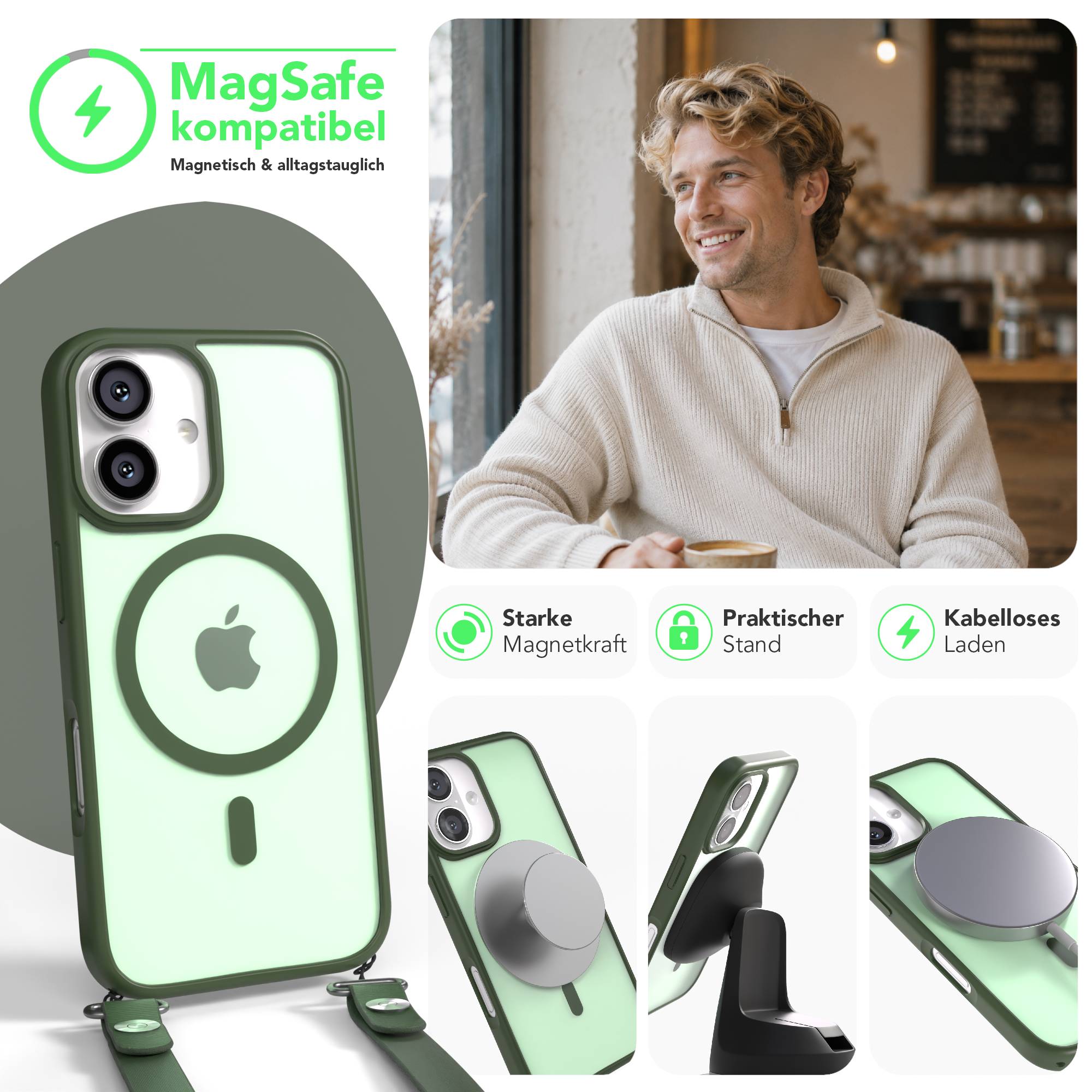 iPhone 16 Outdoor Hülle mit MagSafe + magnetisches Band