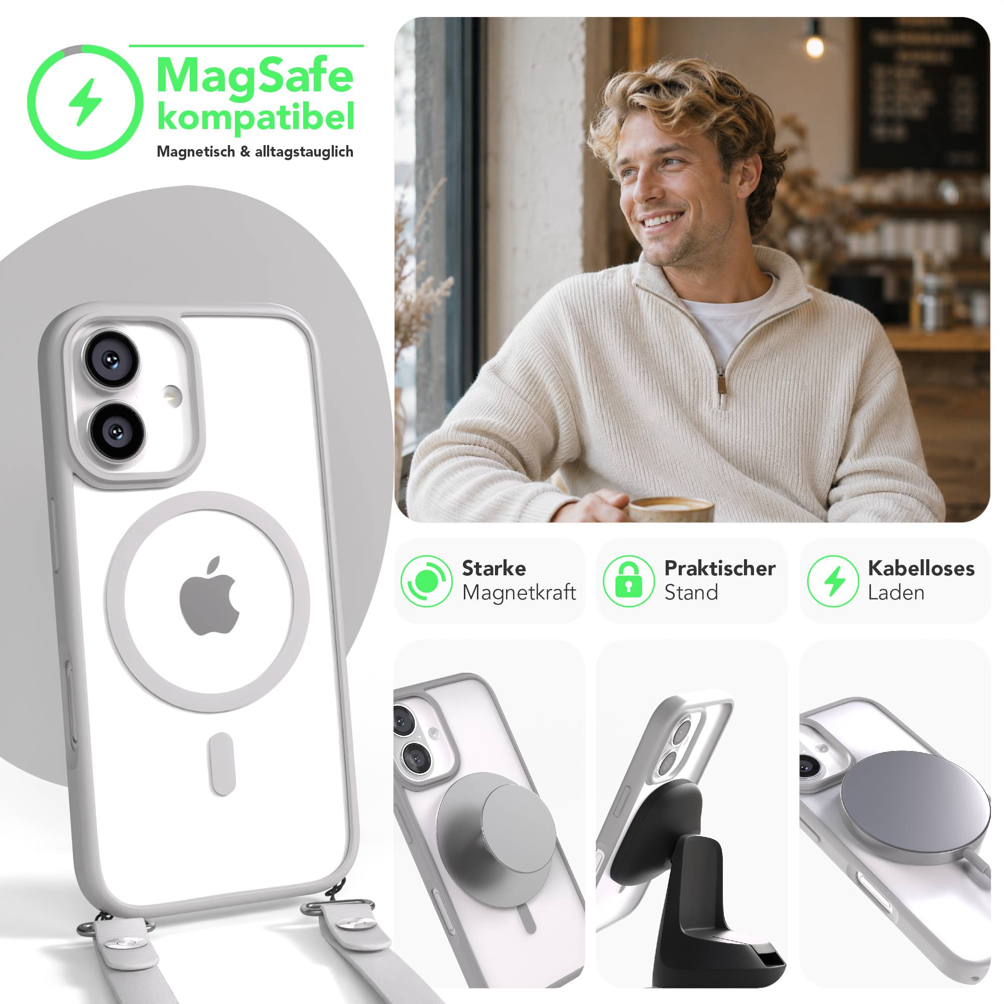 iPhone 16 Outdoor Hülle mit MagSafe + magnetisches Band