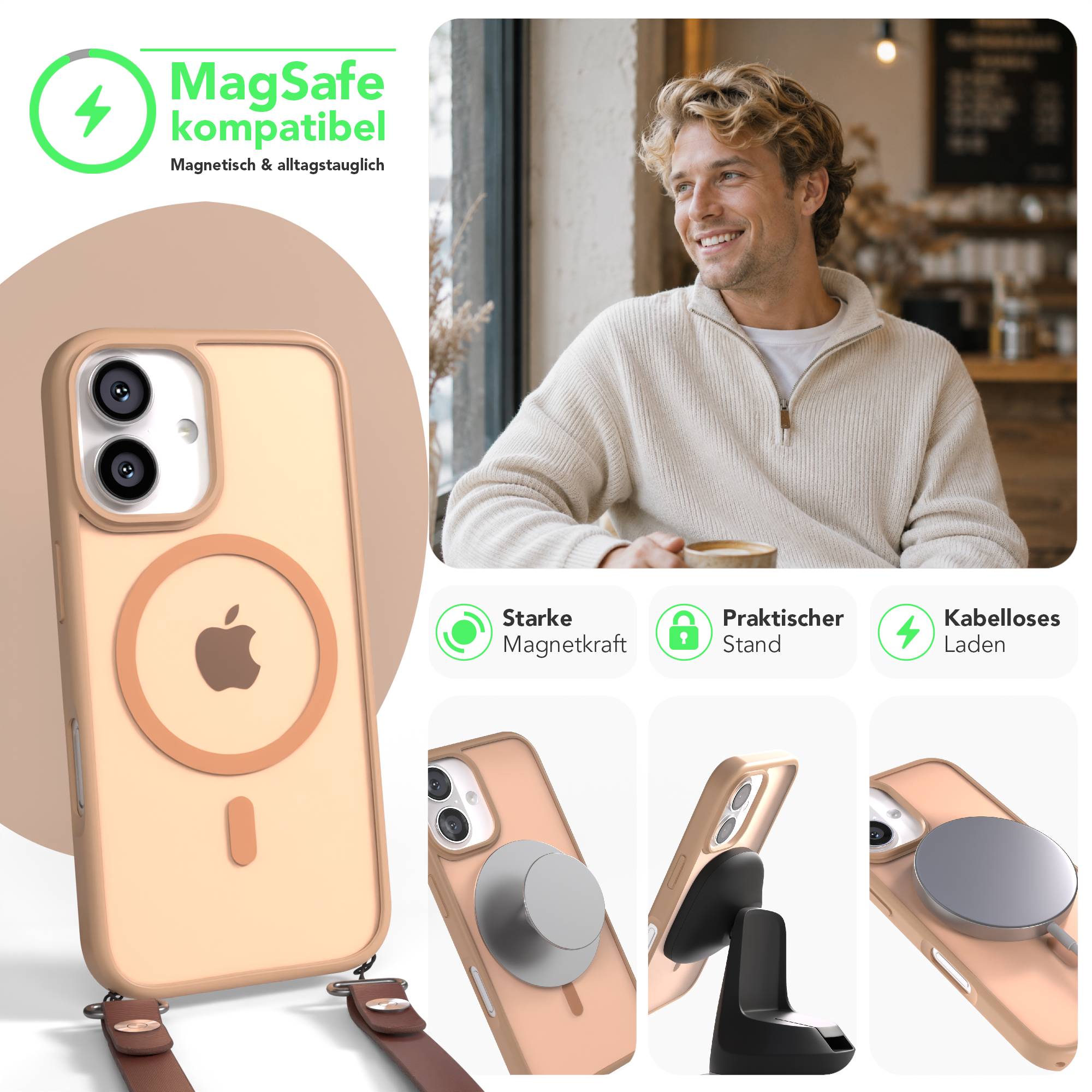 iPhone 16 Outdoor Hülle mit MagSafe + magnetisches Band