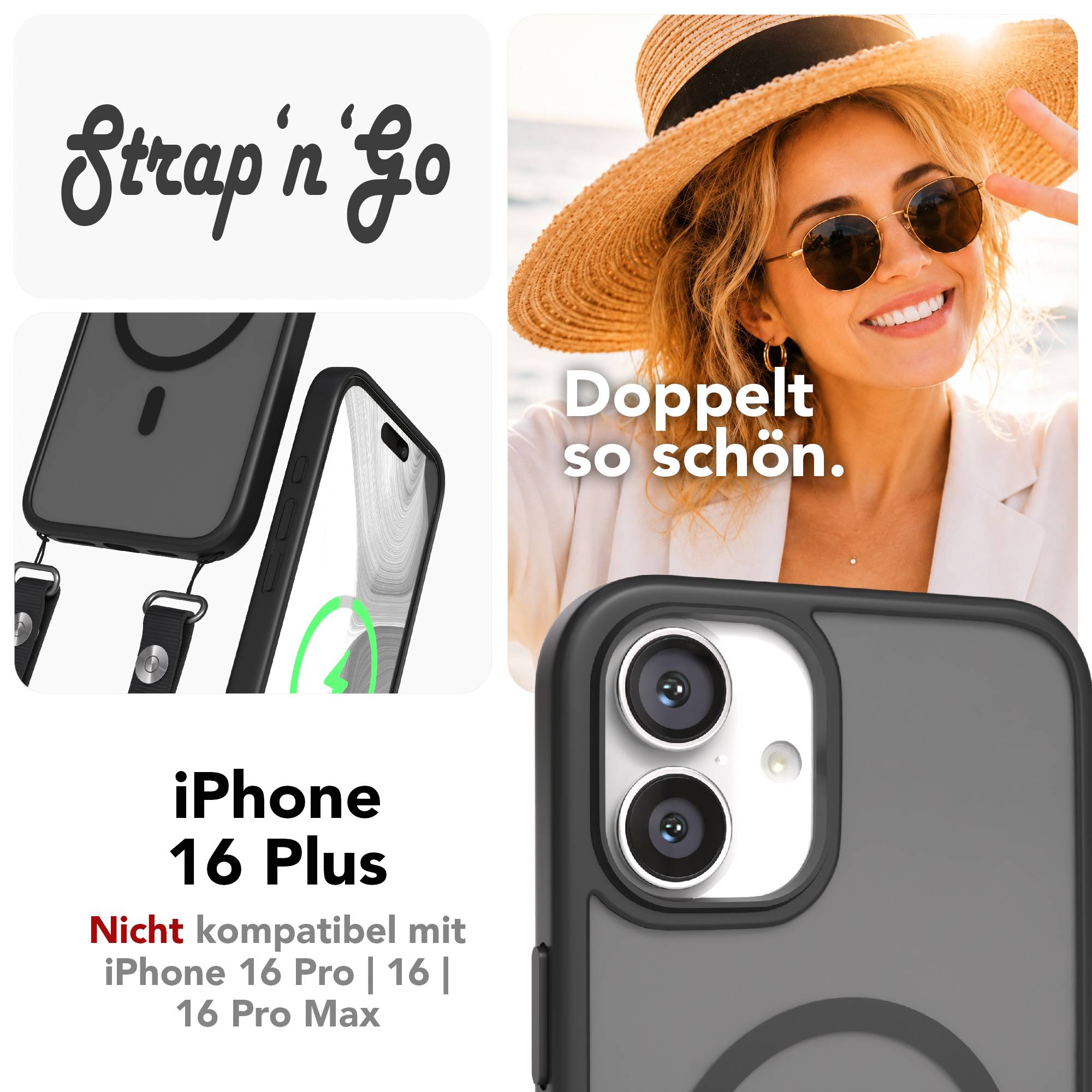 iPhone 16 Plus Outdoor Hülle mit MagSafe + magnetisches Band