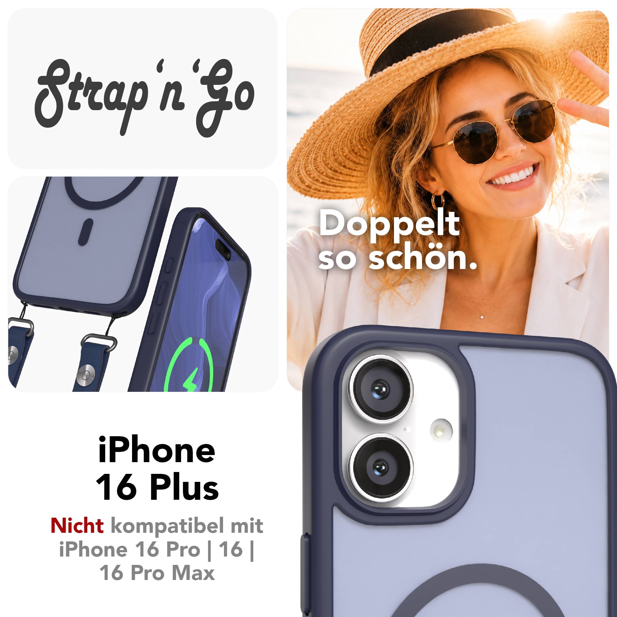 iPhone 16 Plus Outdoor Hülle mit MagSafe + magnetisches Band