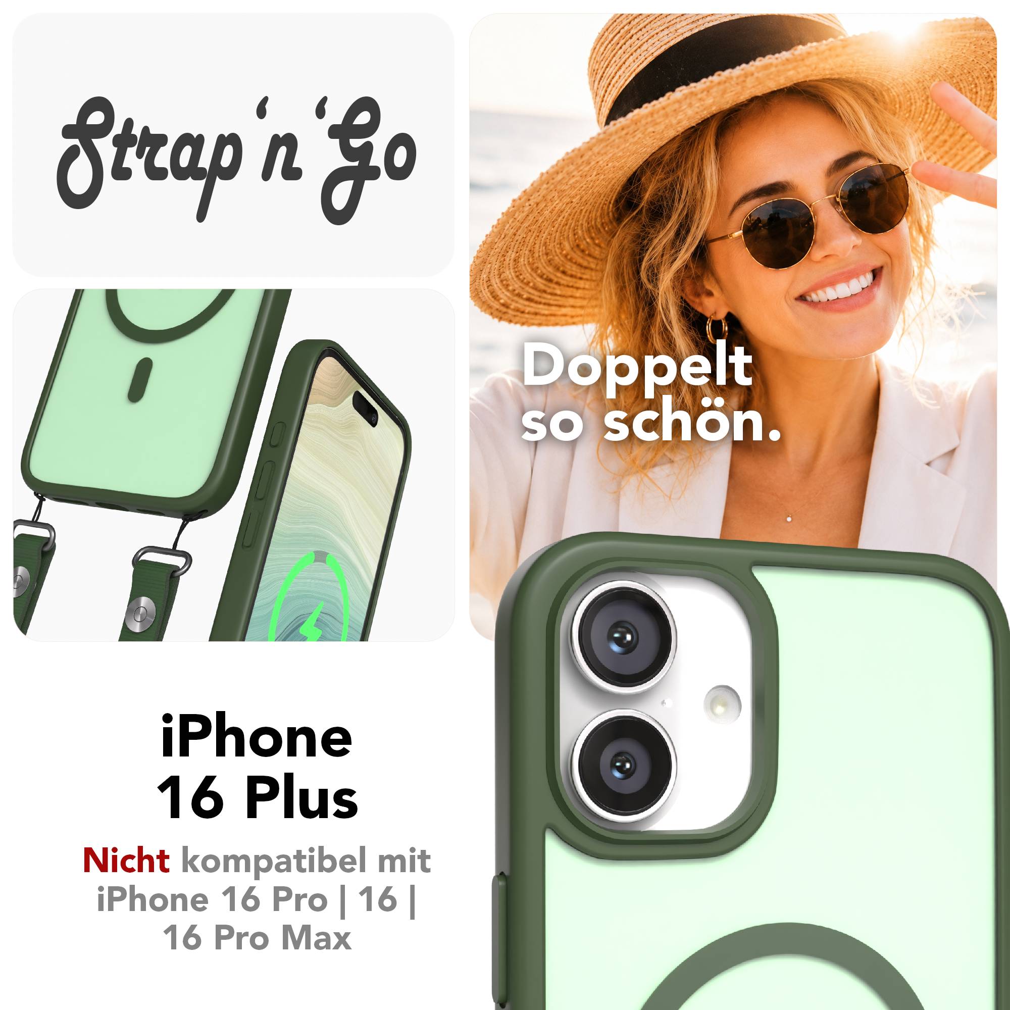 iPhone 16 Plus Outdoor Hülle mit MagSafe + magnetisches Band