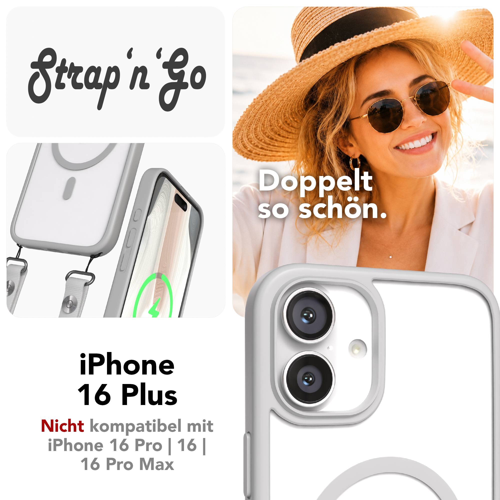 iPhone 16 Plus Outdoor Hülle mit MagSafe + magnetisches Band