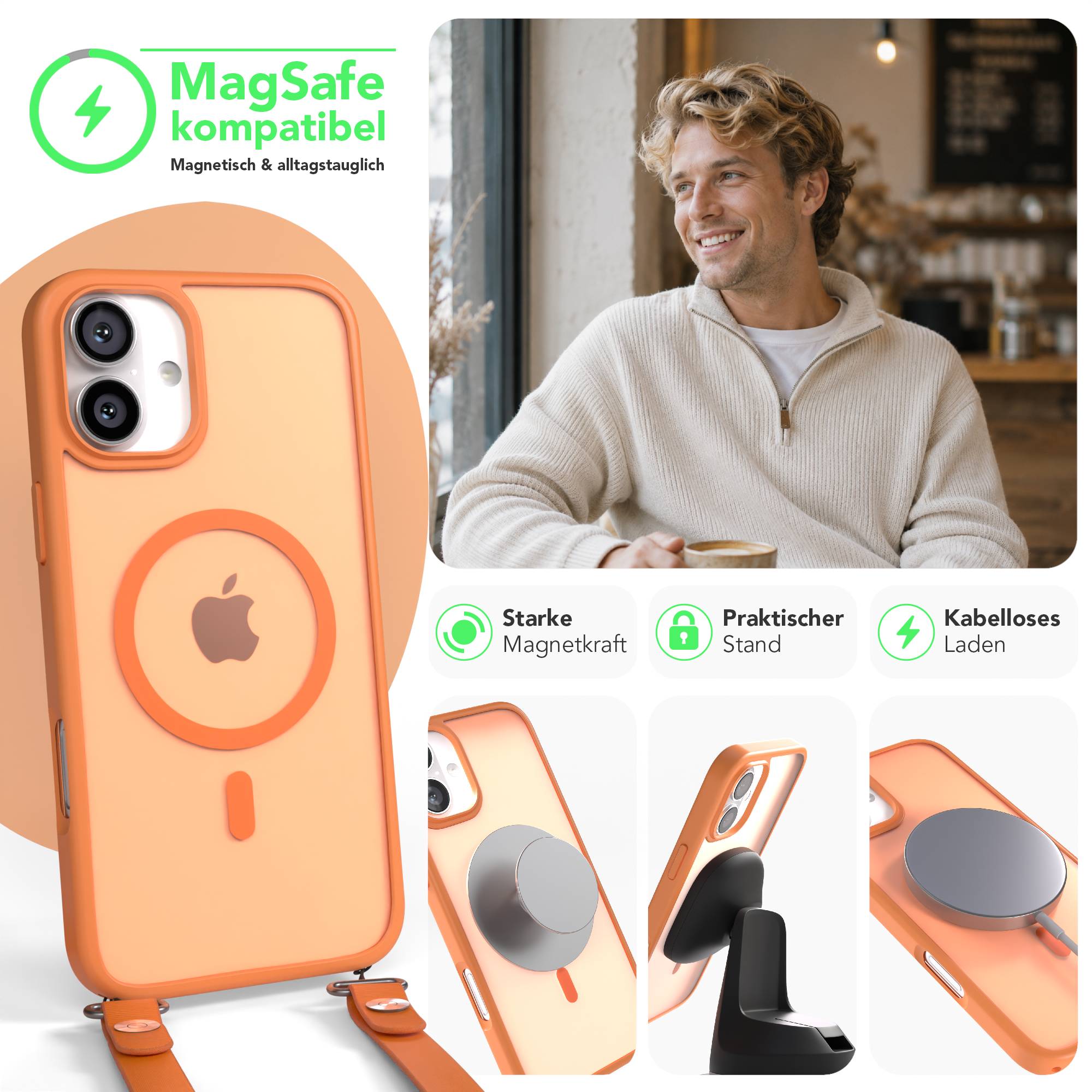 iPhone 16 Plus Outdoor Hülle mit MagSafe + magnetisches Band