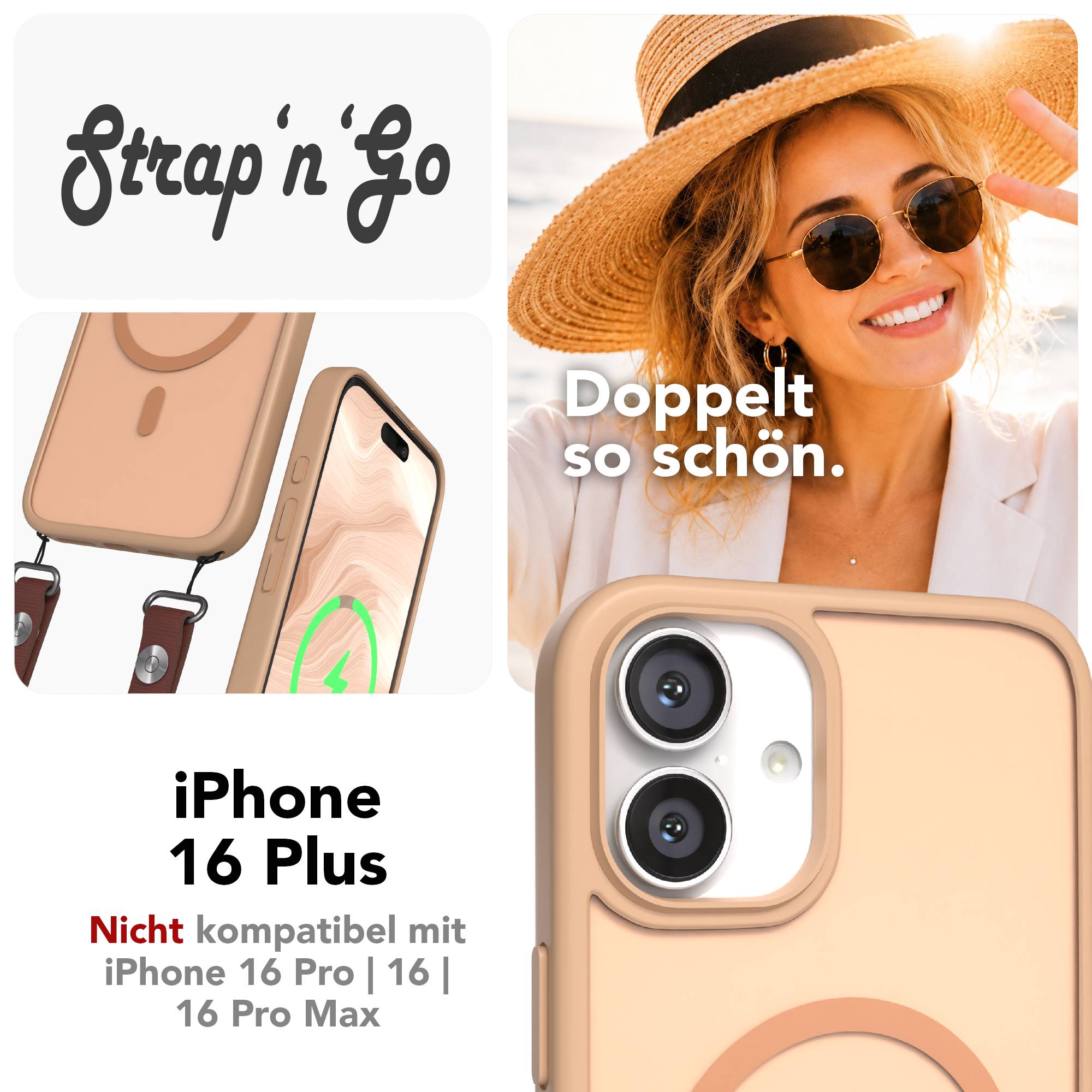 iPhone 16 Plus Outdoor Hülle mit MagSafe + magnetisches Band