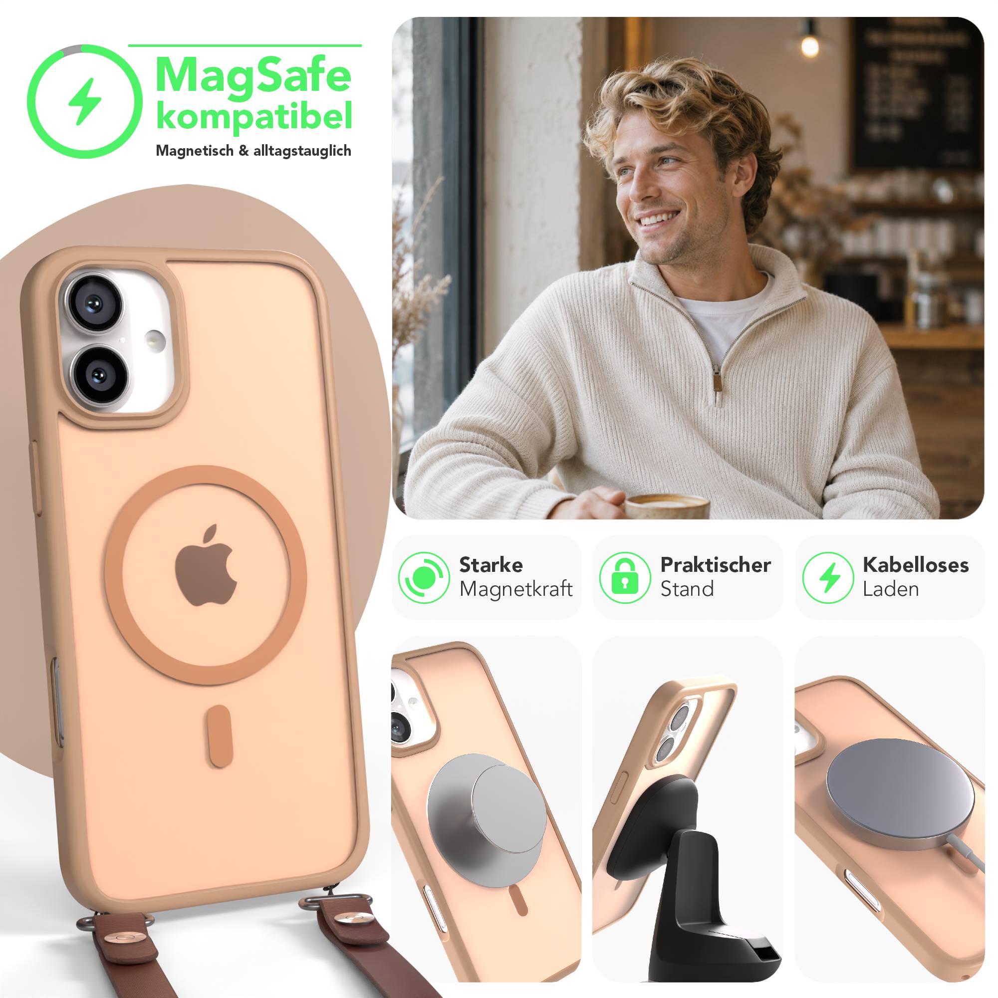 iPhone 16 Plus Outdoor Hülle mit MagSafe + magnetisches Band