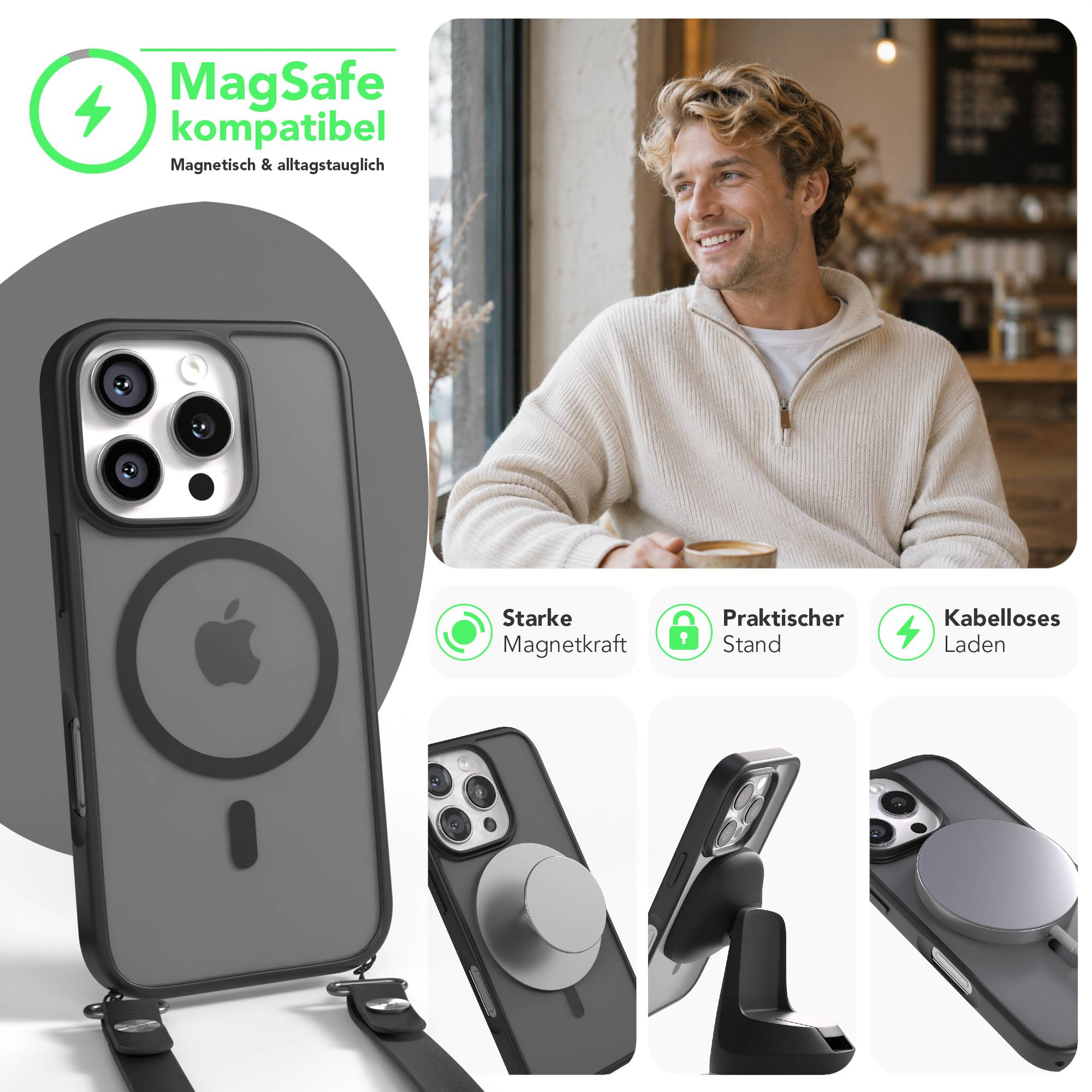iPhone 16 Pro Outdoor Hülle mit MagSafe + magnetisches Band