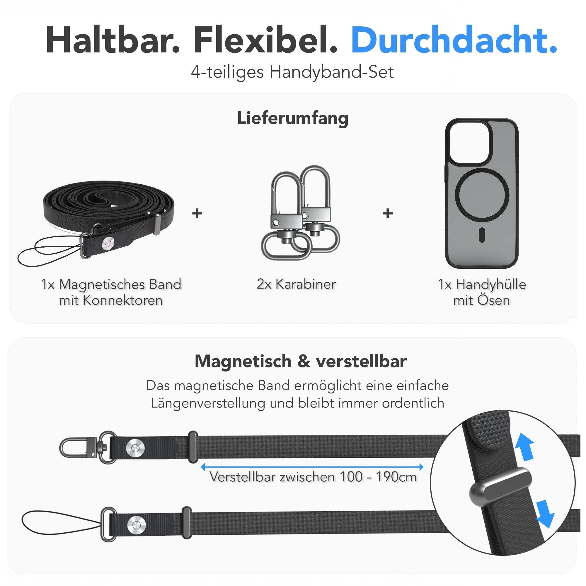 iPhone 16 Pro Outdoor Hülle mit MagSafe + magnetisches Band