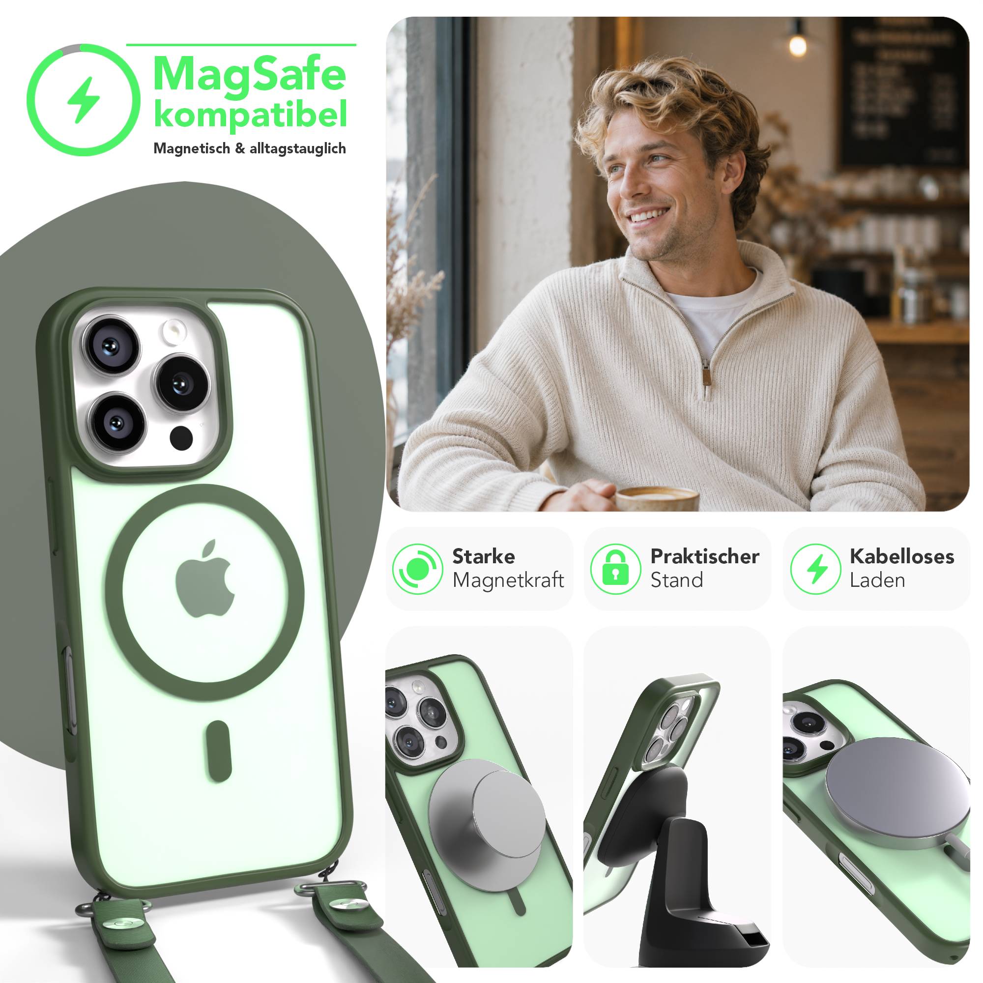 iPhone 16 Pro Outdoor Hülle mit MagSafe + magnetisches Band