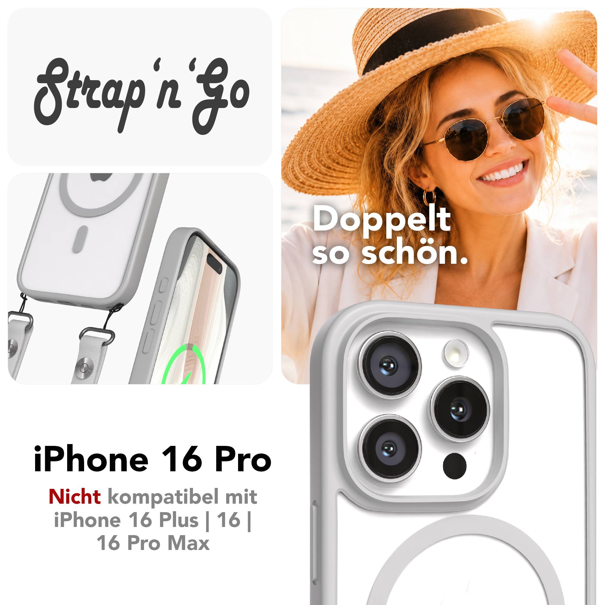 iPhone 16 Pro Outdoor Hülle mit MagSafe + magnetisches Band