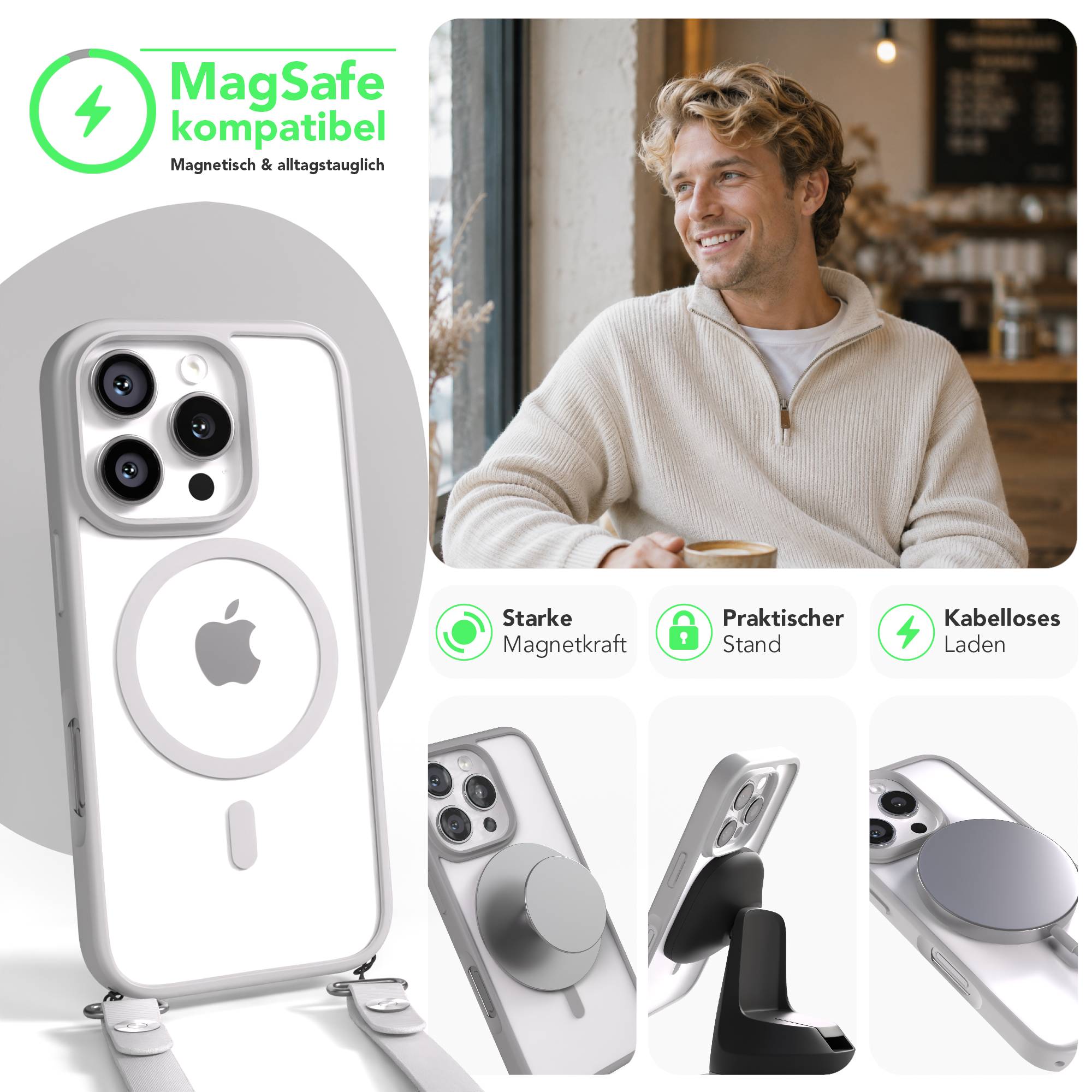 iPhone 16 Pro Outdoor Hülle mit MagSafe + magnetisches Band