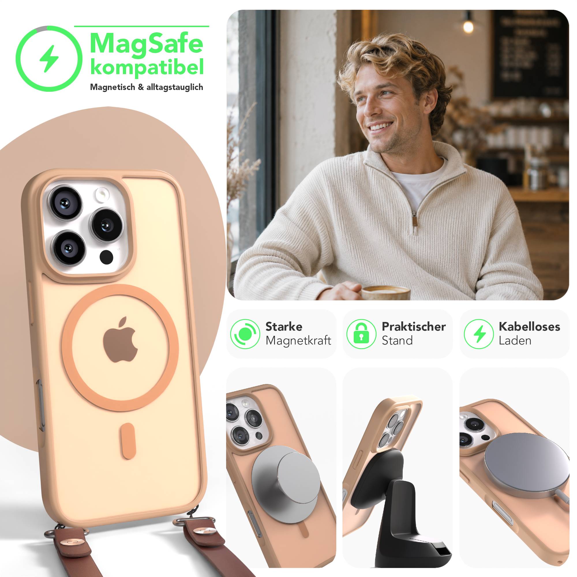 iPhone 16 Pro Outdoor Hülle mit MagSafe + magnetisches Band