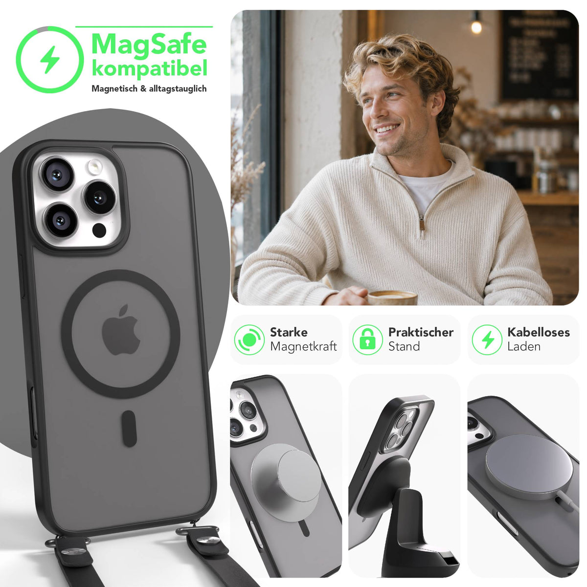 iPhone 16 Pro Max Outdoor Hülle mit MagSafe + magnetisches Band