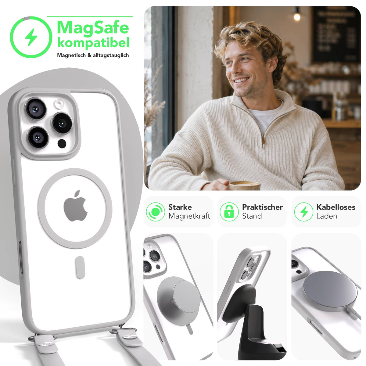 iPhone 16 Pro Max Outdoor Hülle mit MagSafe + magnetisches Band