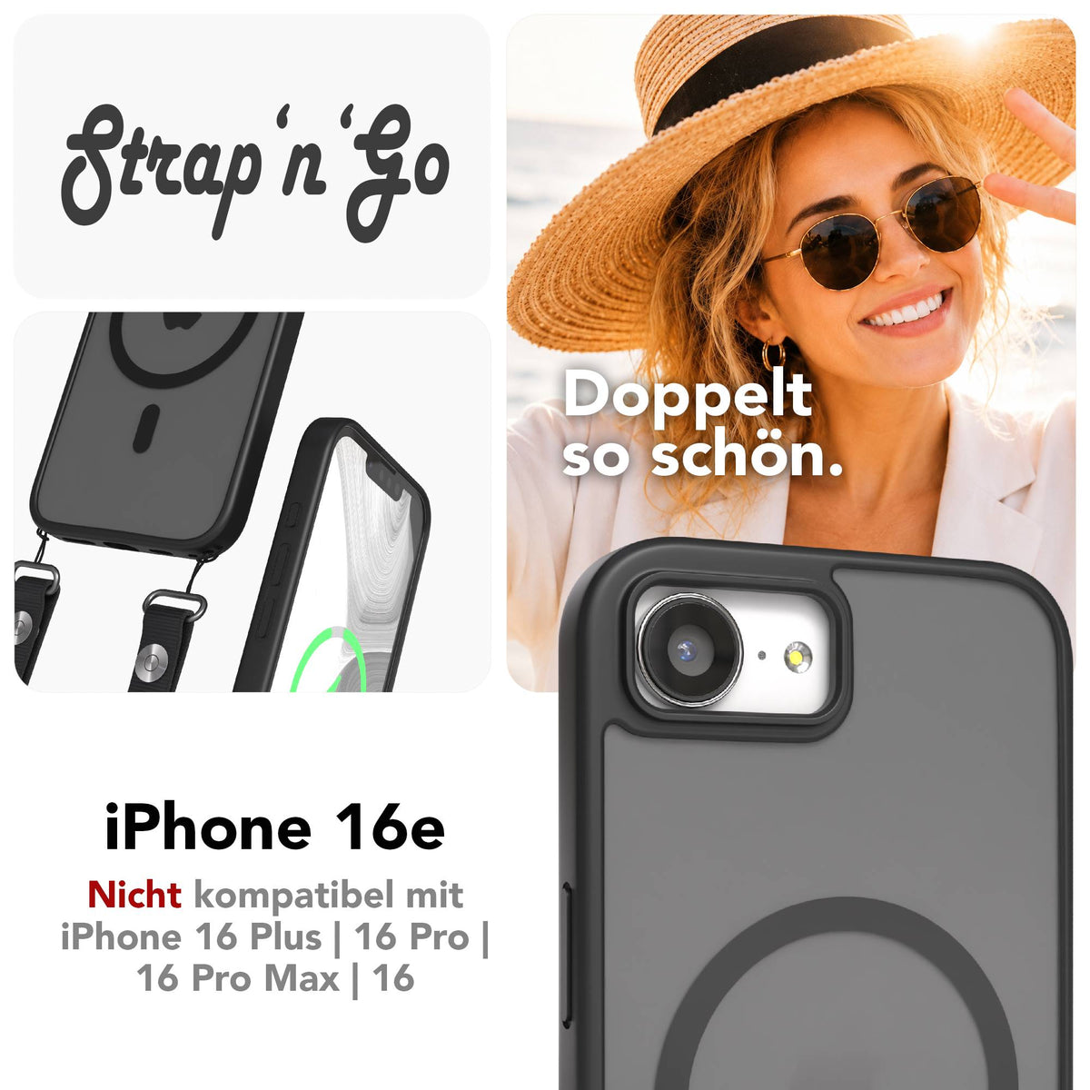 iPhone 16e Outdoor Hülle mit MagSafe + magnetisches Band