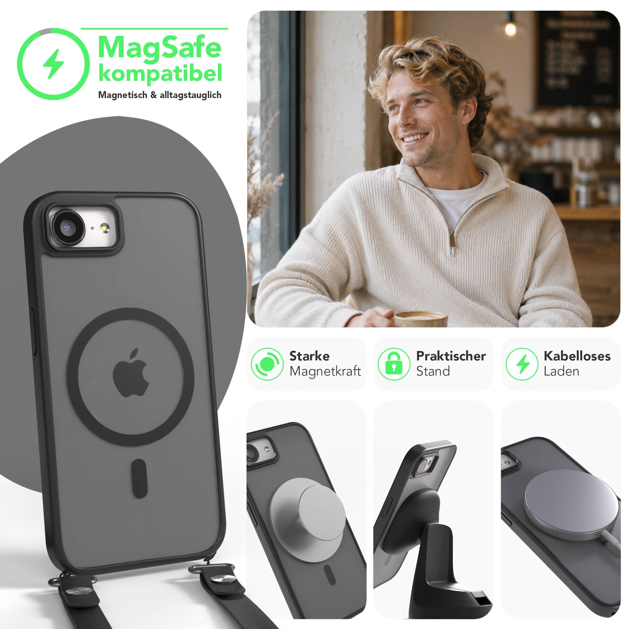 iPhone 16e Outdoor Hülle mit MagSafe + magnetisches Band