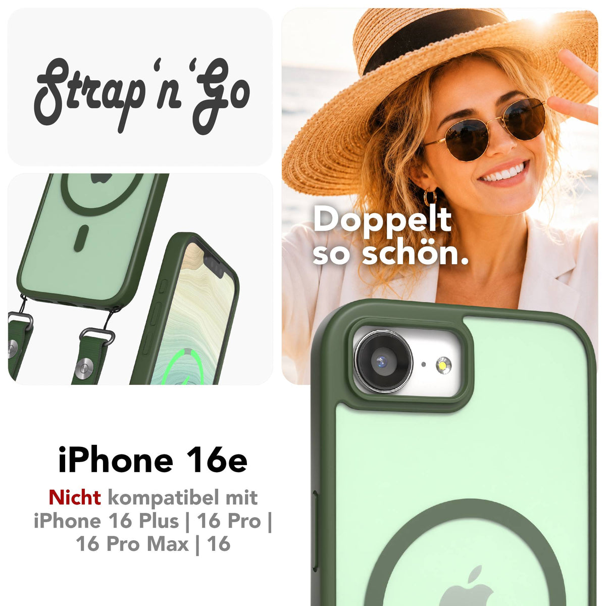 iPhone 16e Outdoor Hülle mit MagSafe + magnetisches Band