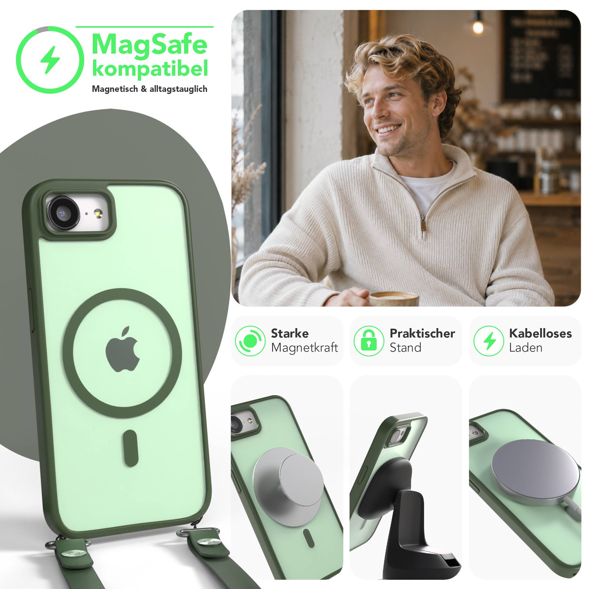 iPhone 16e Outdoor Hülle mit MagSafe + magnetisches Band