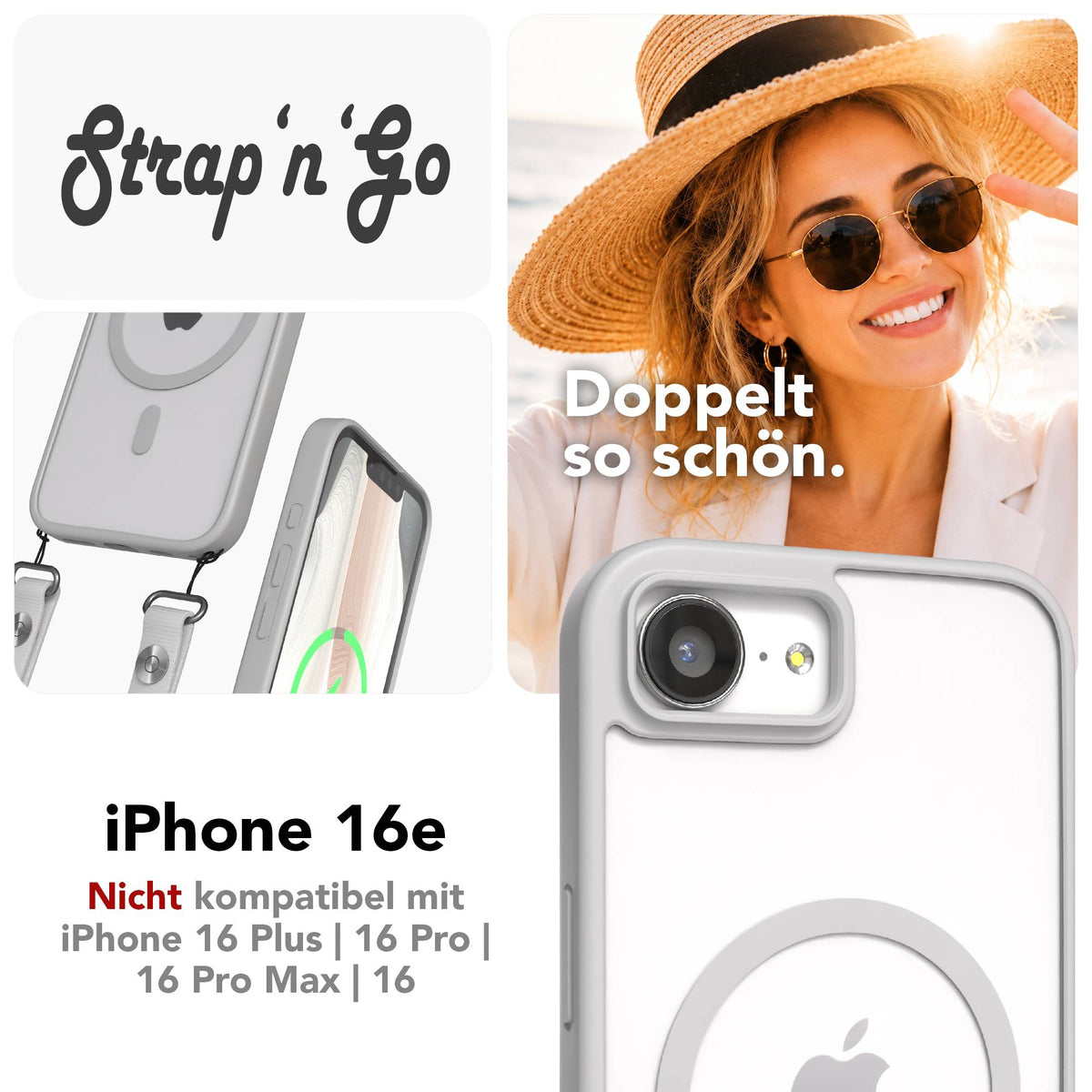 iPhone 16e Outdoor Hülle mit MagSafe + magnetisches Band