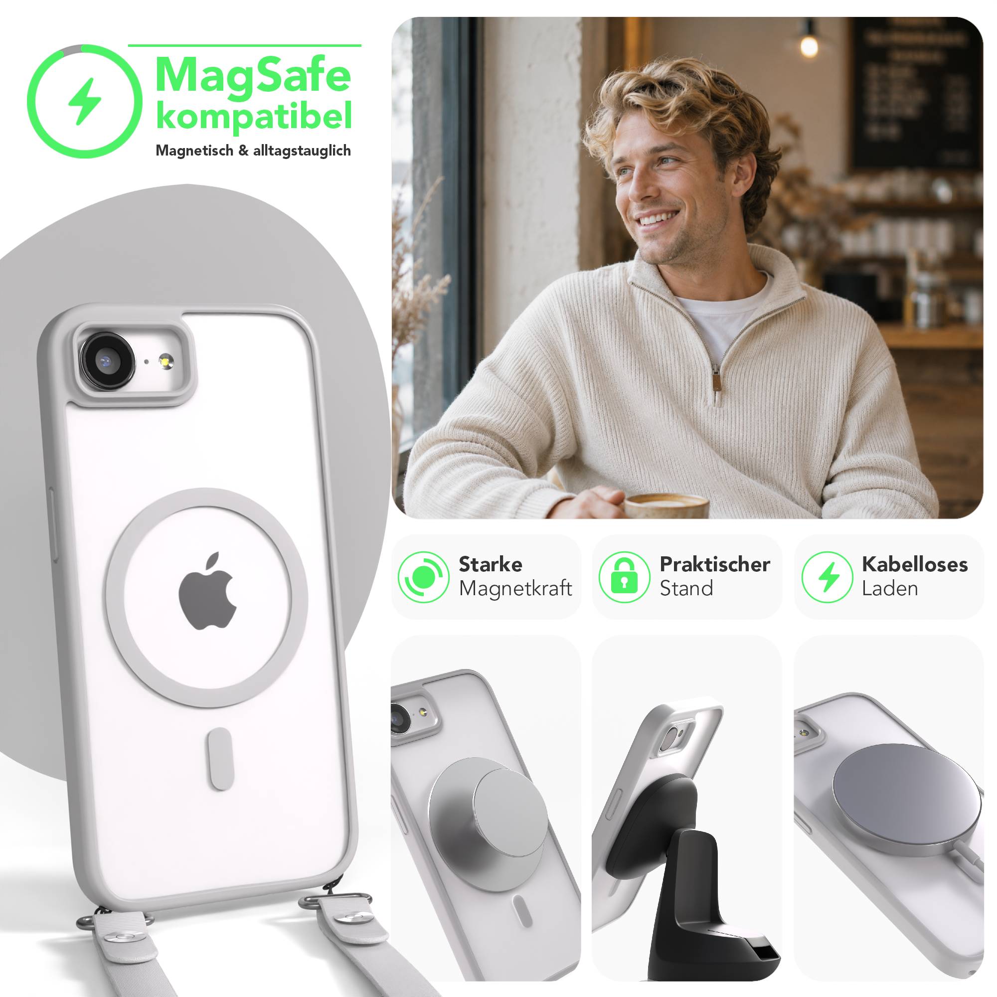 iPhone 16e Outdoor Hülle mit MagSafe + magnetisches Band