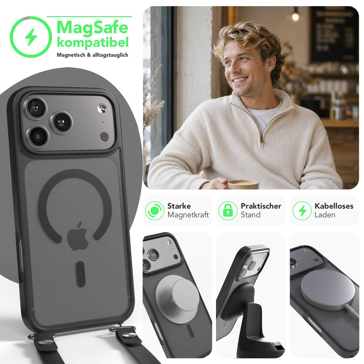 iPhone 17 Pro Max Outdoor Hülle mit MagSafe + magnetisches Band