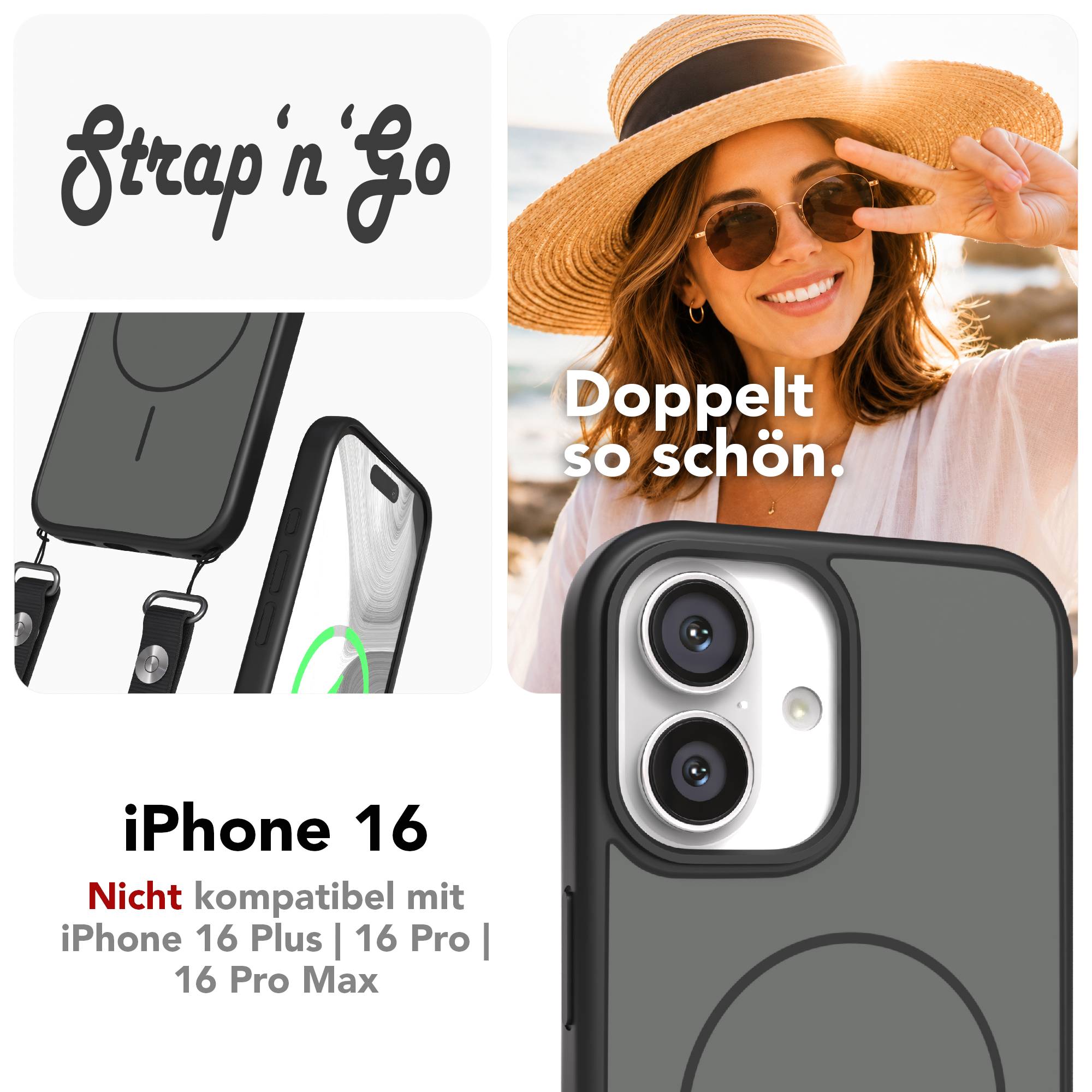 iPhone 16 Outdoor Hülle mit thin MagSafe + magnetisches Band