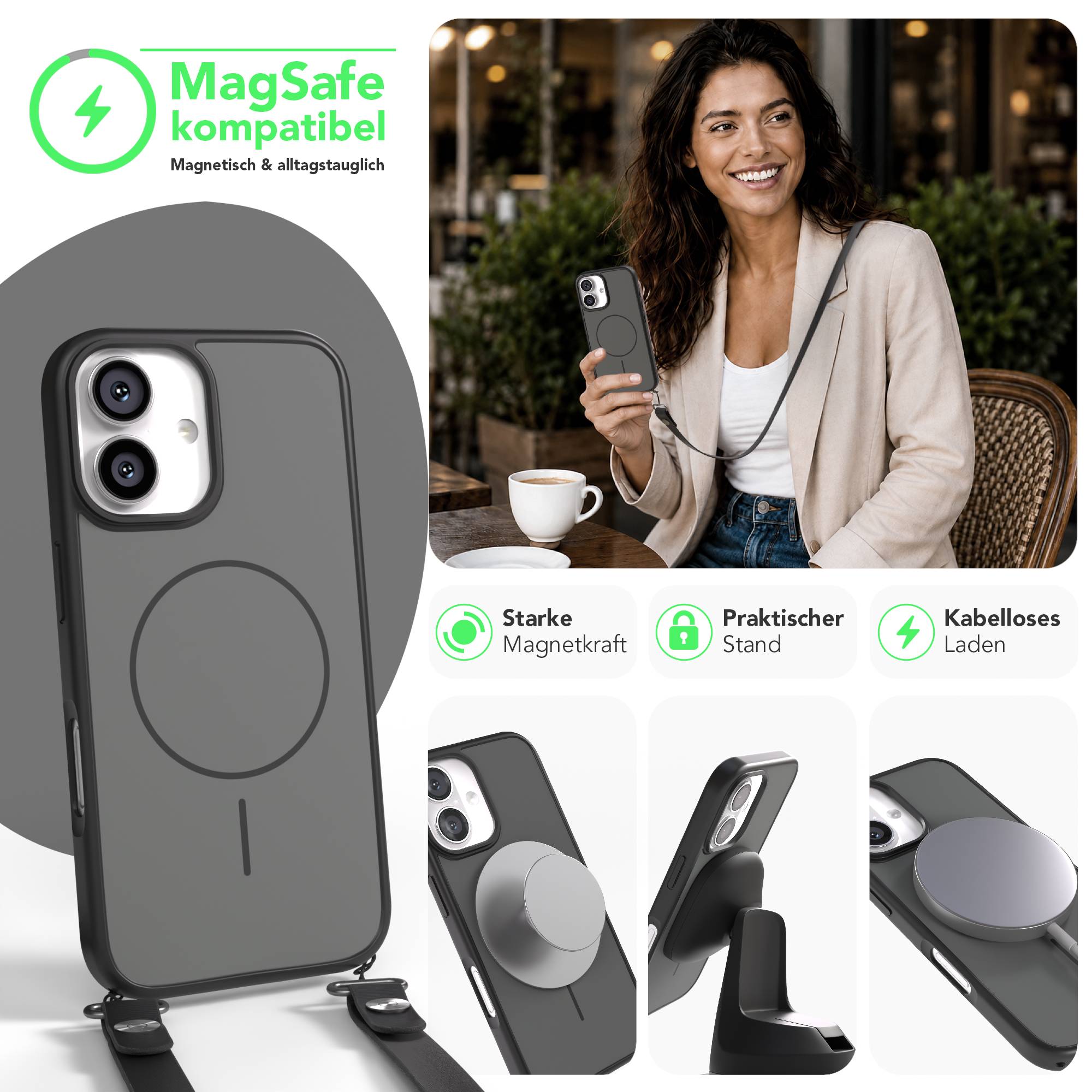 iPhone 16 Outdoor Hülle mit thin MagSafe + magnetisches Band