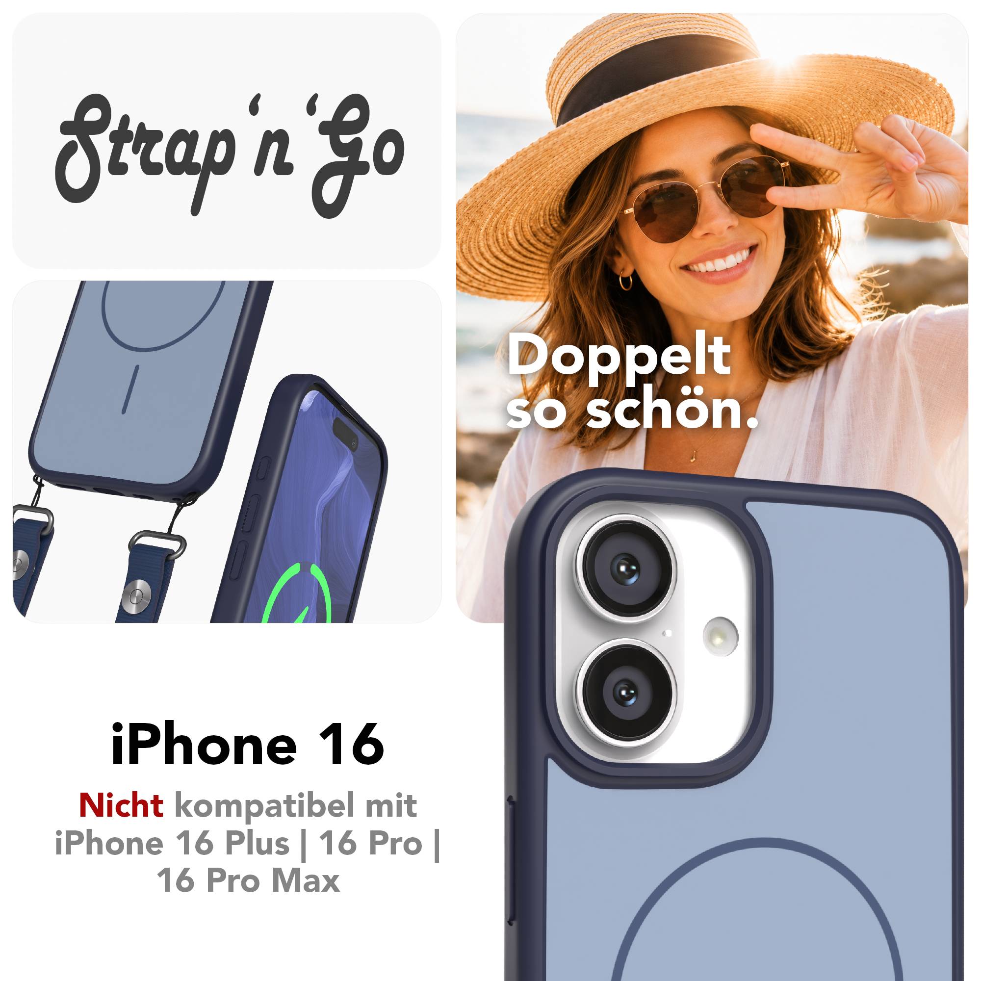 iPhone 16 Outdoor Hülle mit thin MagSafe + magnetisches Band