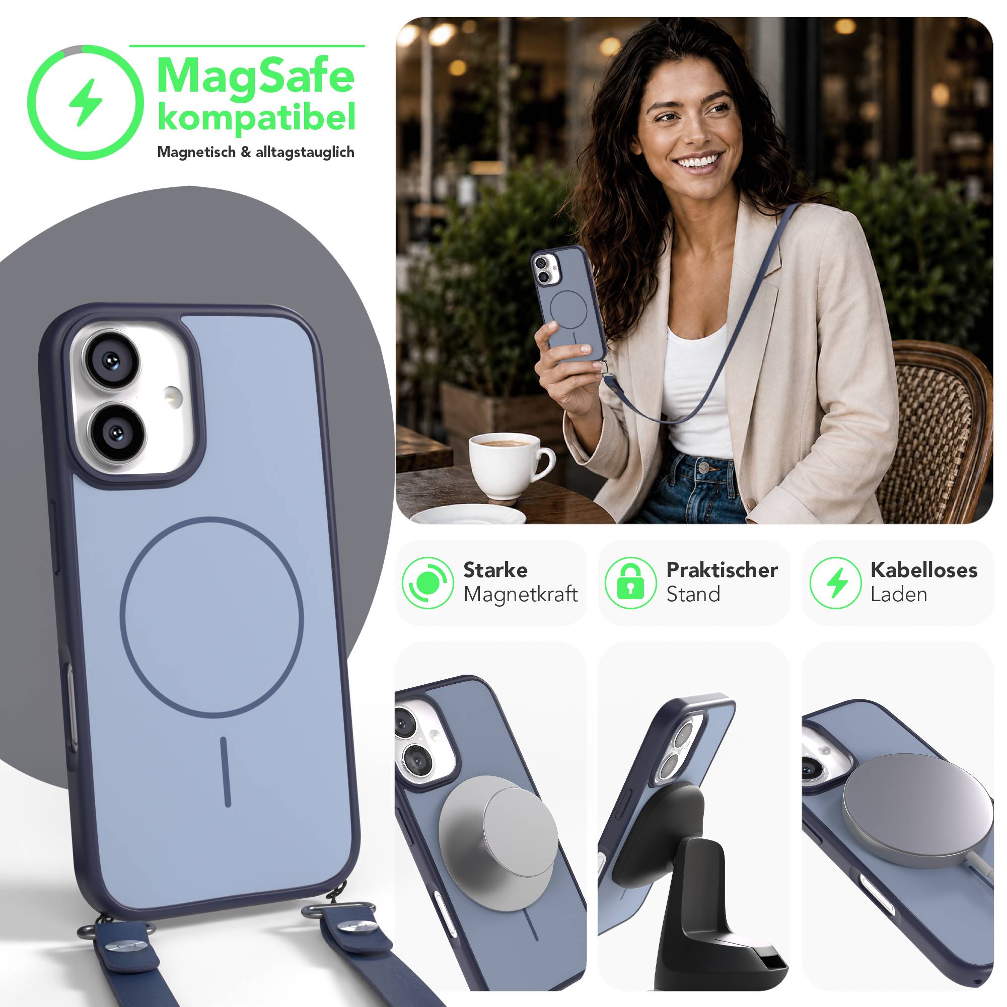 iPhone 16 Outdoor Hülle mit thin MagSafe + magnetisches Band