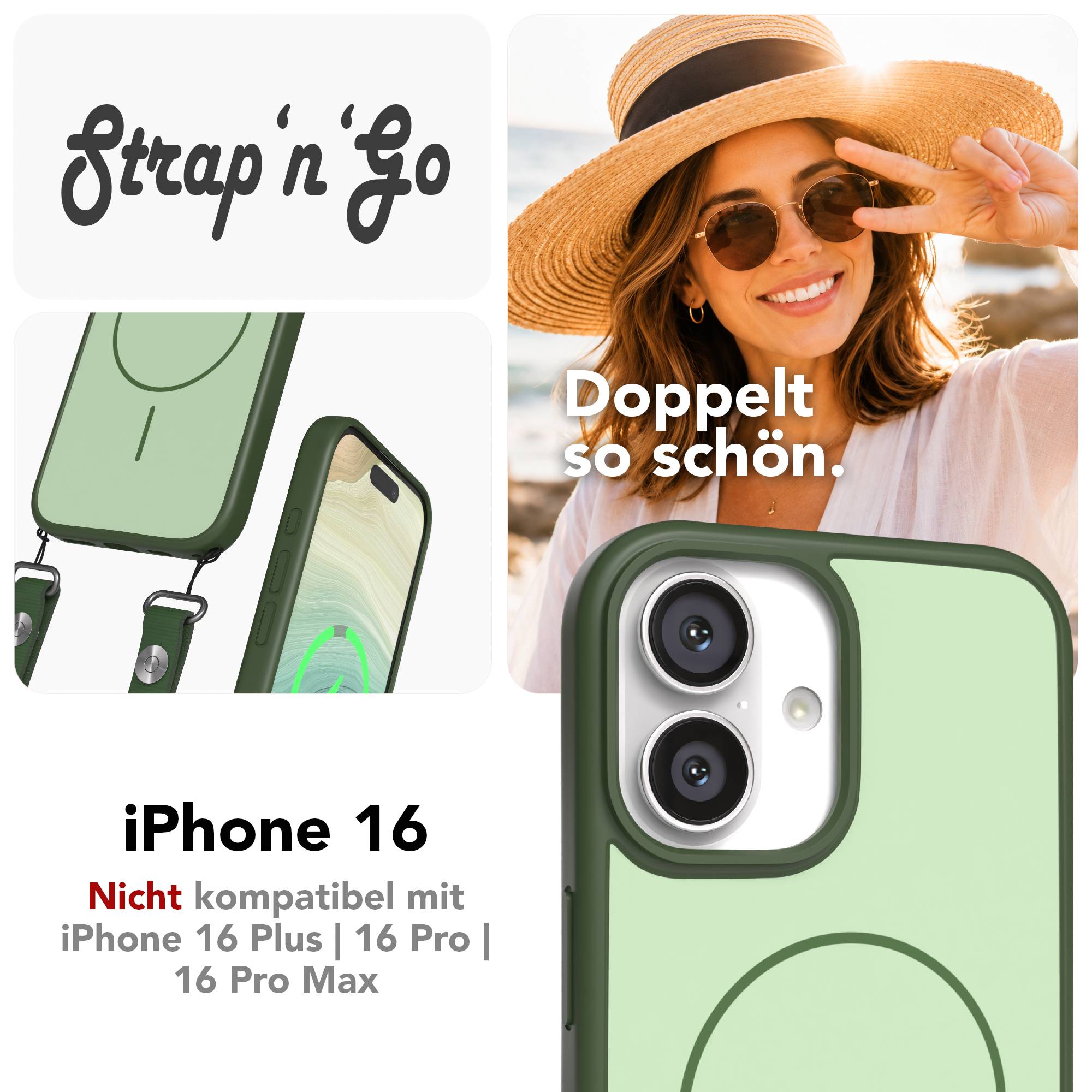 iPhone 16 Outdoor Hülle mit thin MagSafe + magnetisches Band