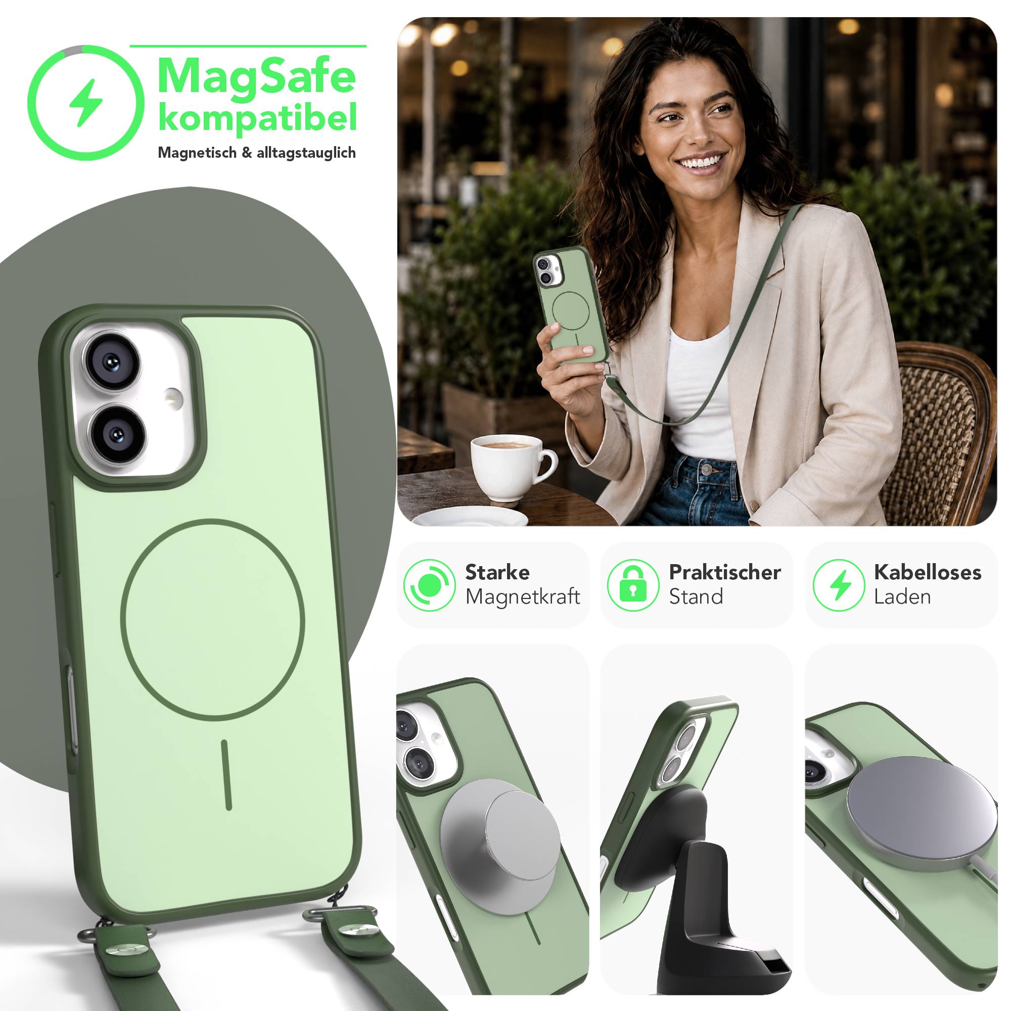 iPhone 16 Outdoor Hülle mit thin MagSafe + magnetisches Band
