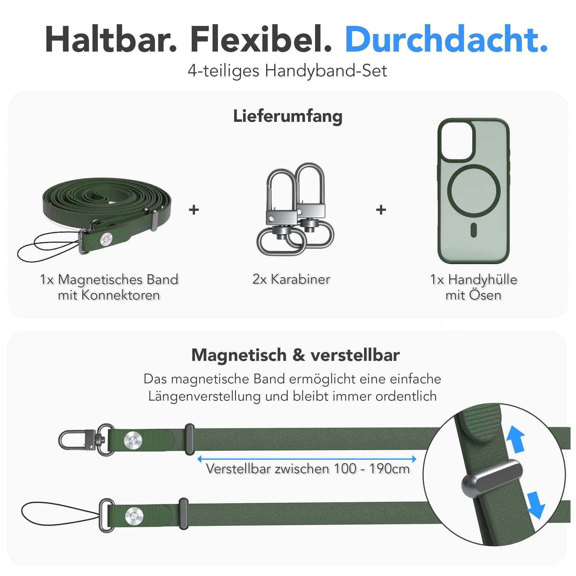 iPhone 16 Outdoor Hülle mit thin MagSafe + magnetisches Band