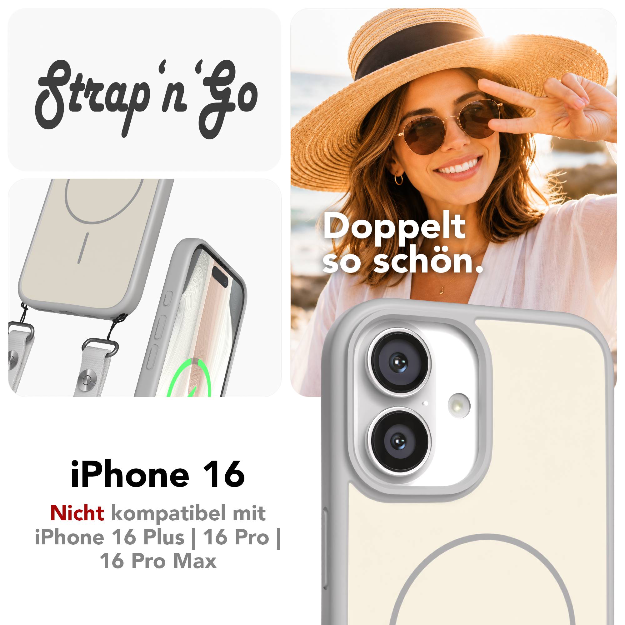 iPhone 16 Outdoor Hülle mit thin MagSafe + magnetisches Band