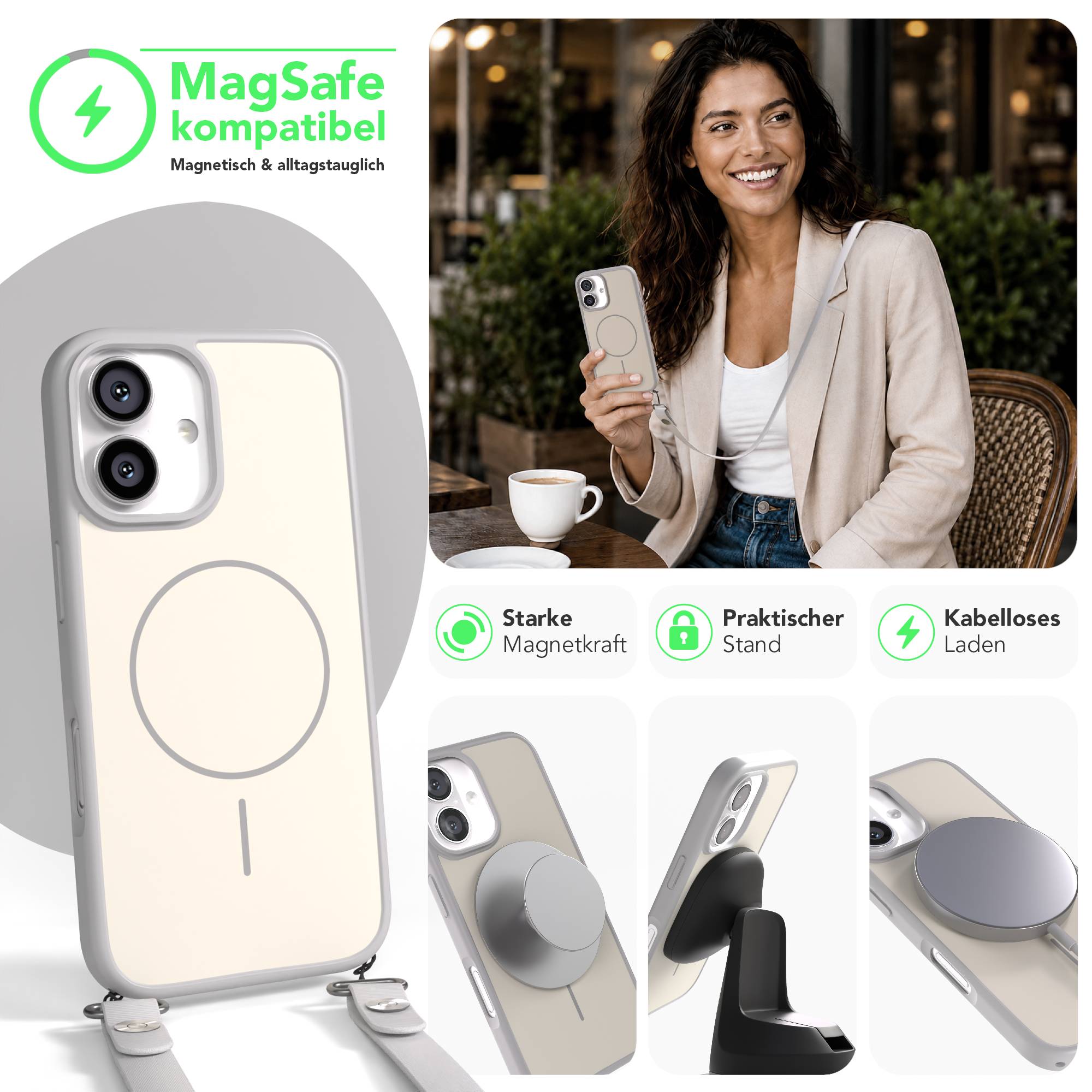 iPhone 16 Outdoor Hülle mit thin MagSafe + magnetisches Band