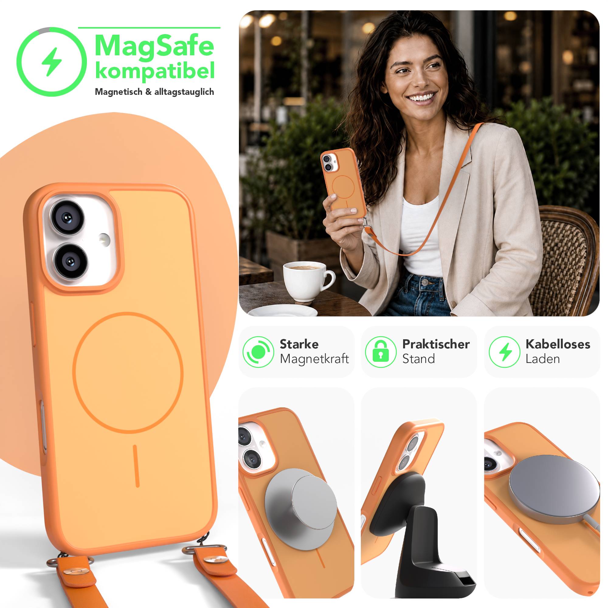 iPhone 16 Outdoor Hülle mit thin MagSafe + magnetisches Band