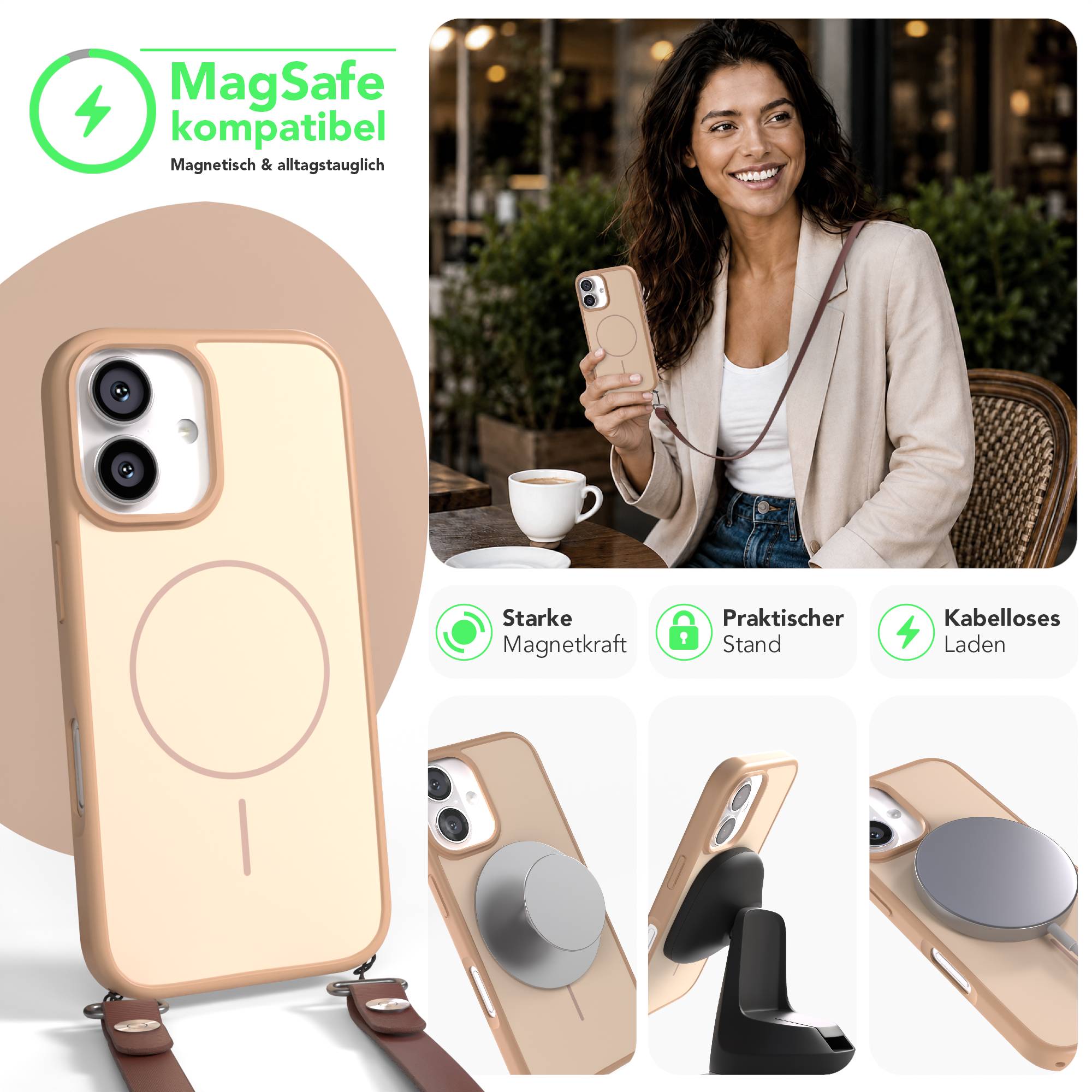 iPhone 16 Outdoor Hülle mit thin MagSafe + magnetisches Band