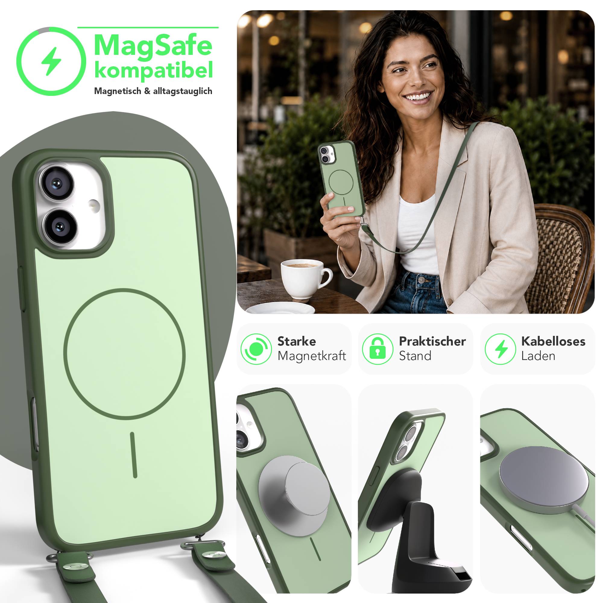 iPhone 16 Plus Outdoor Hülle mit thin MagSafe + magnetisches Band