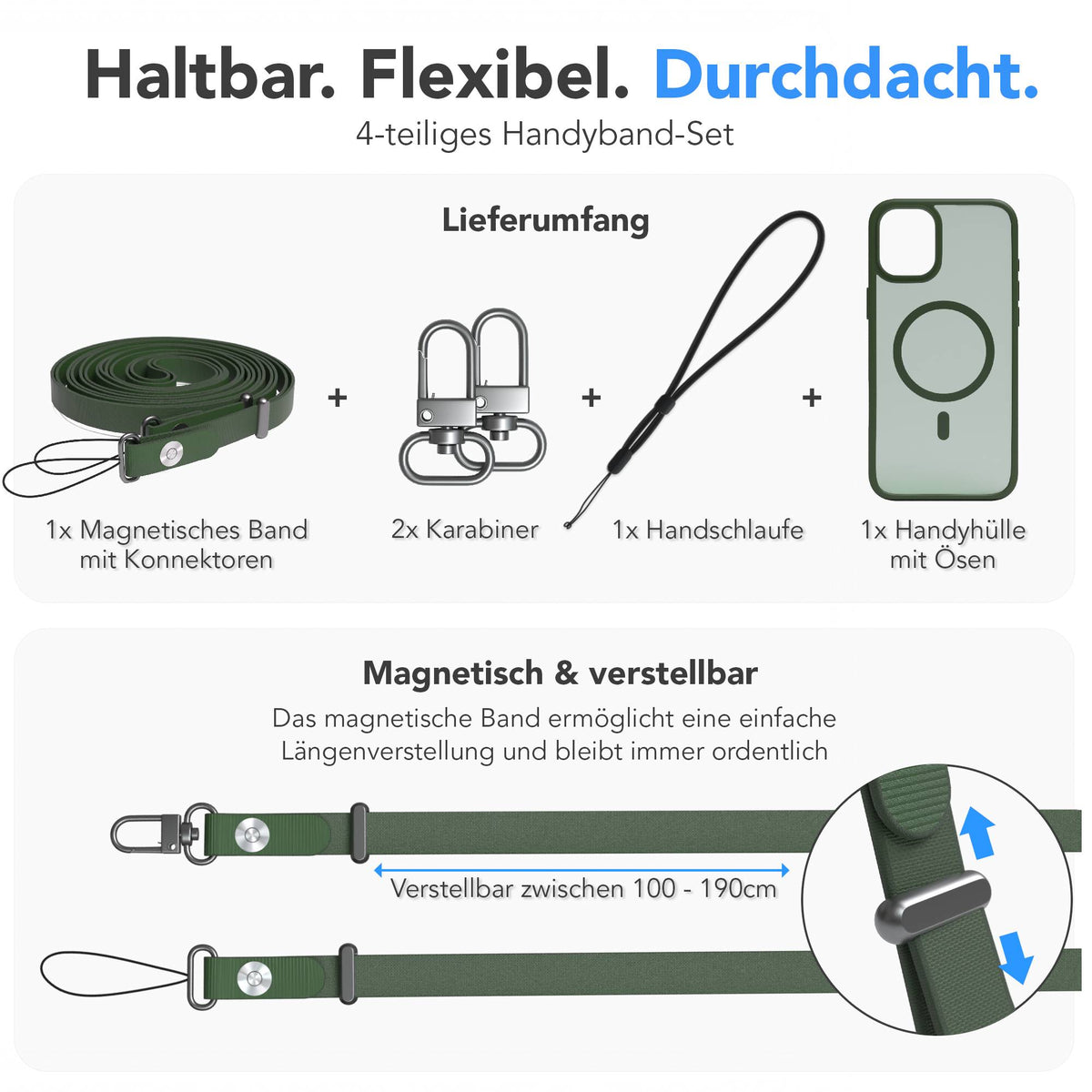 iPhone 16 Plus Outdoor Hülle mit thin MagSafe + magnetisches Band