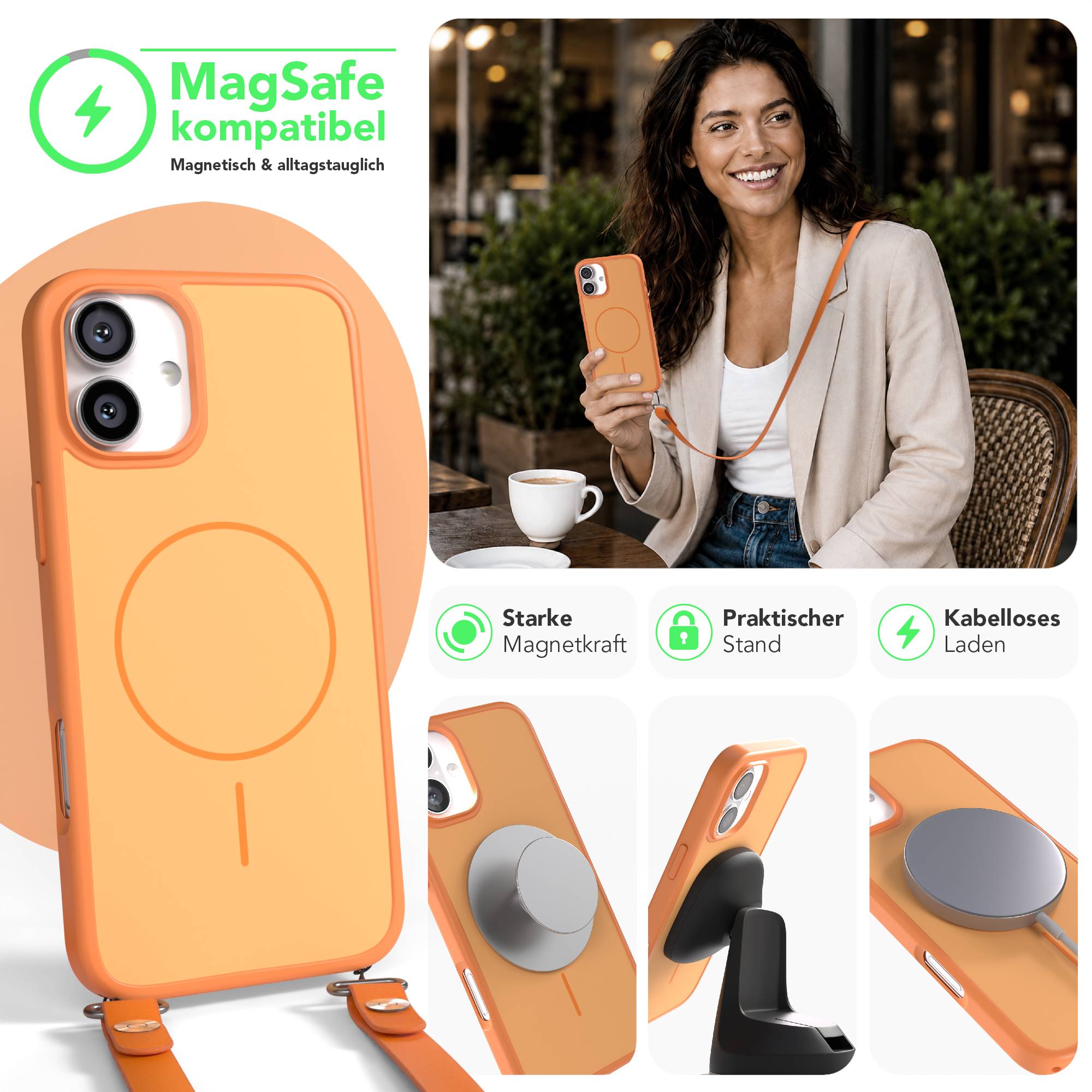 iPhone 16 Plus Outdoor Hülle mit thin MagSafe + magnetisches Band
