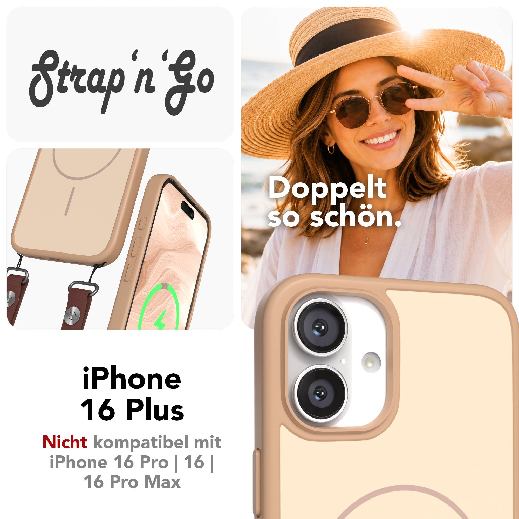 iPhone 16 Plus Outdoor Hülle mit thin MagSafe + magnetisches Band