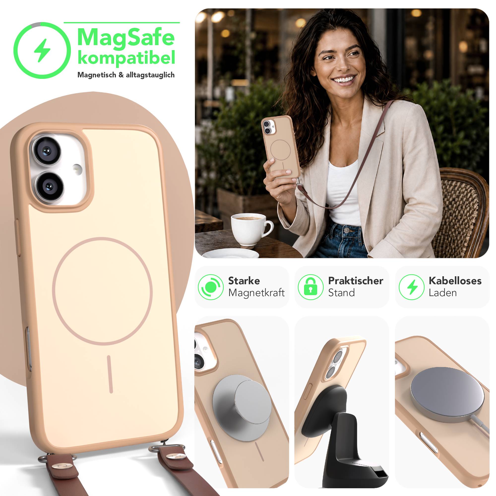 iPhone 16 Plus Outdoor Hülle mit thin MagSafe + magnetisches Band
