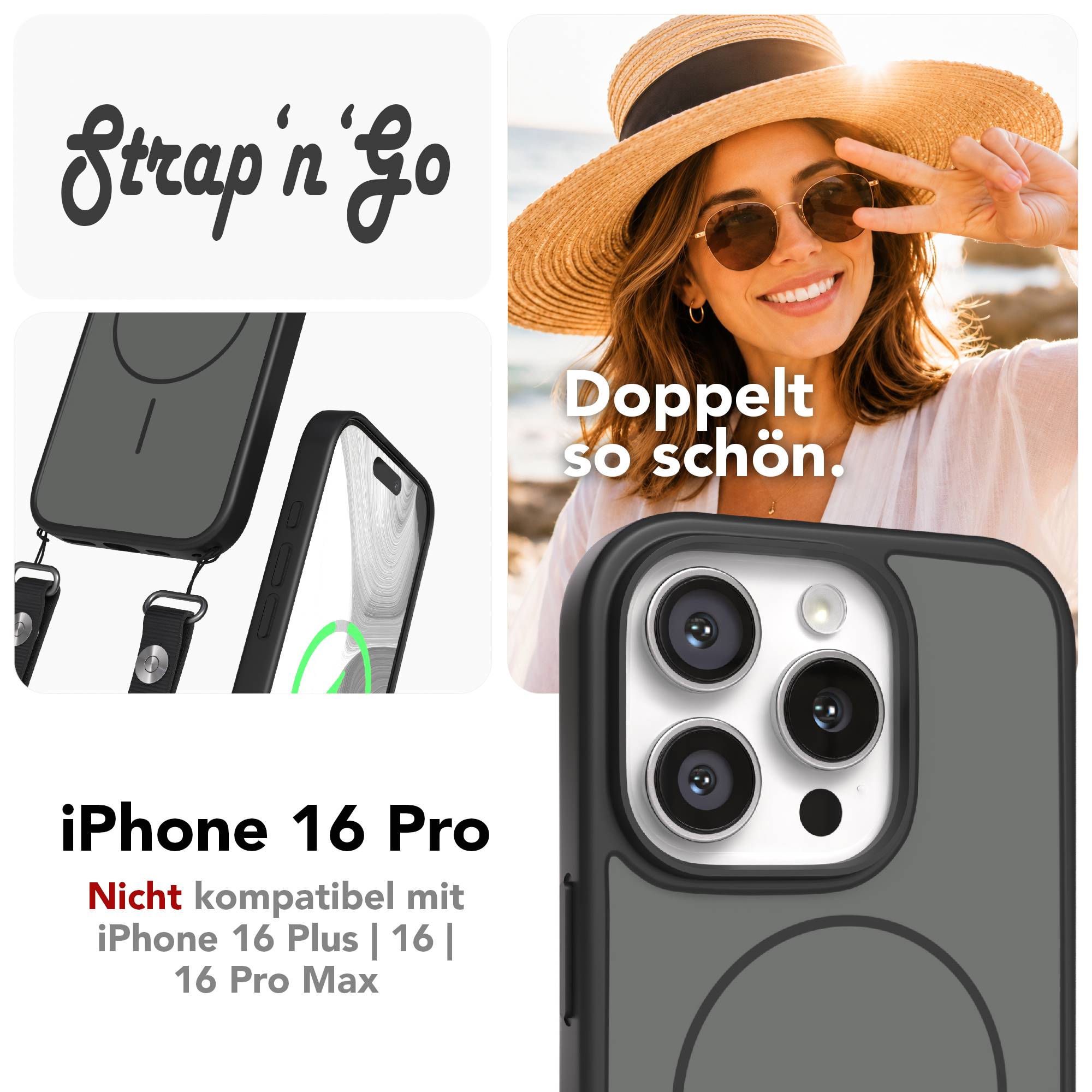 iPhone 16 Pro Outdoor Hülle mit thin MagSafe + magnetisches Band