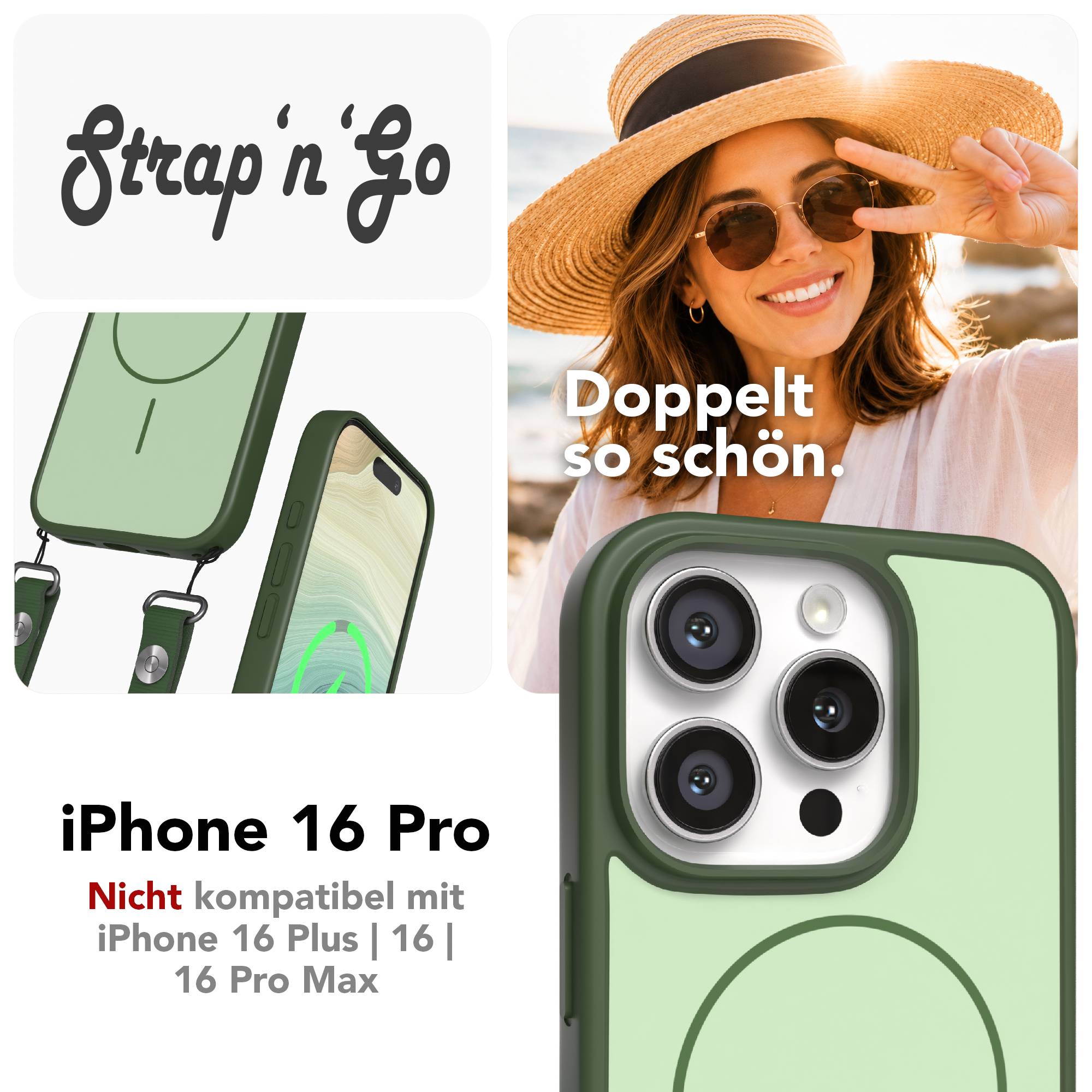 iPhone 16 Pro Outdoor Hülle mit thin MagSafe + magnetisches Band