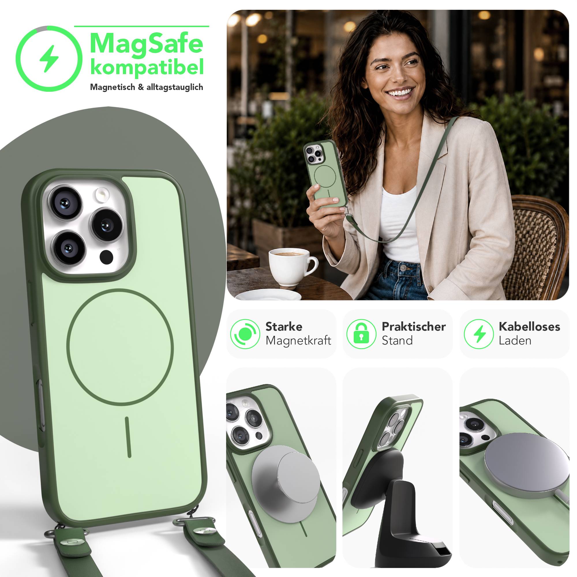 iPhone 16 Pro Outdoor Hülle mit thin MagSafe + magnetisches Band