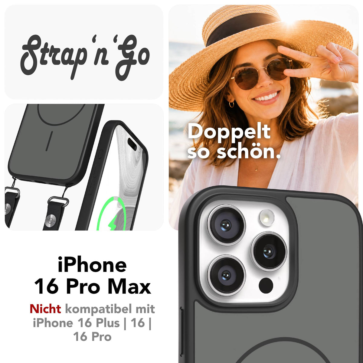 iPhone 16 Pro Max Outdoor Hülle mit thin MagSafe + magnetisches Band