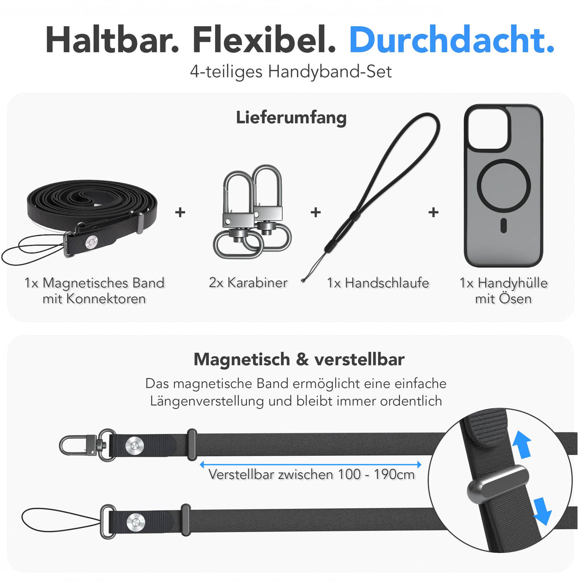 iPhone 16 Pro Max Outdoor Hülle mit thin MagSafe + magnetisches Band