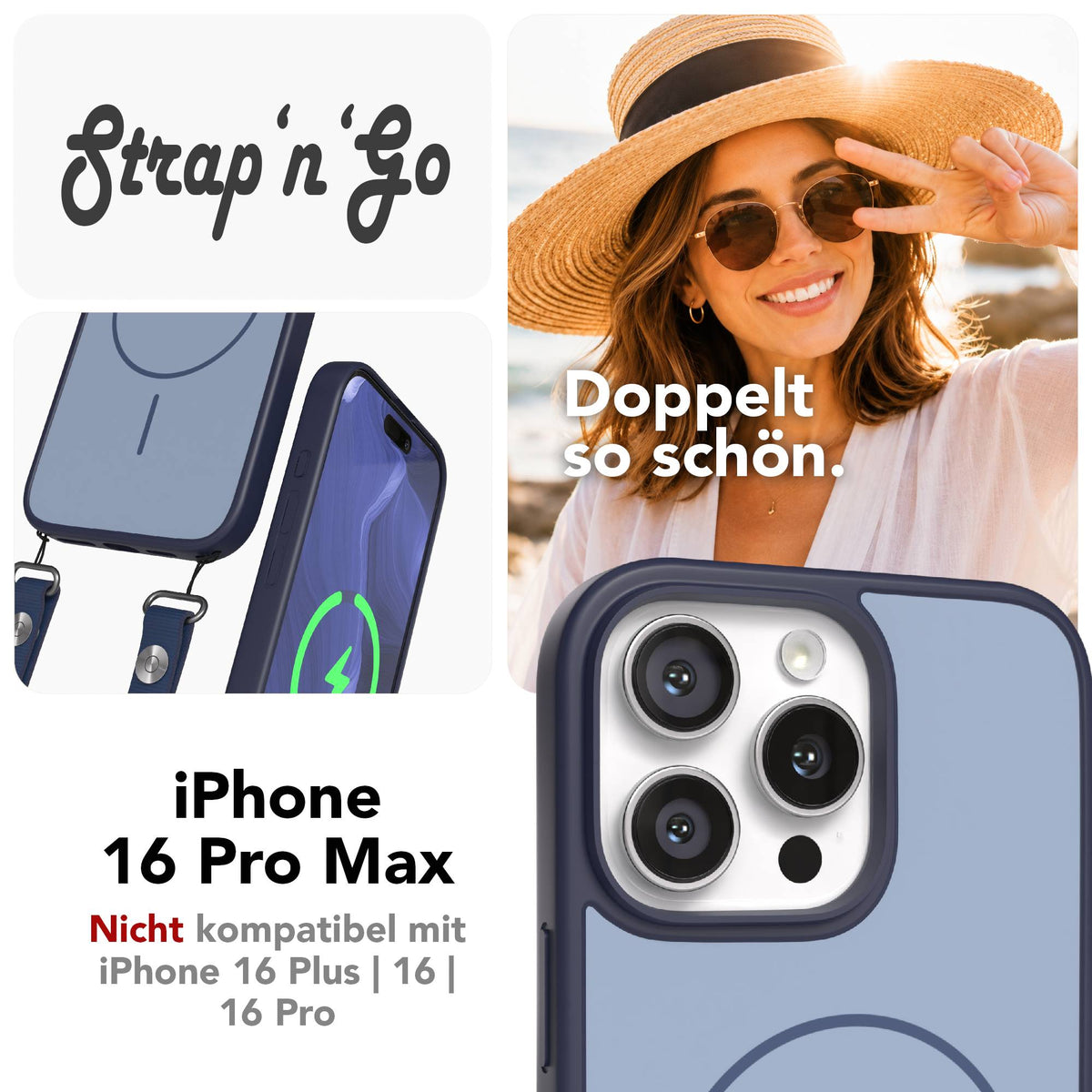 iPhone 16 Pro Max Outdoor Hülle mit thin MagSafe + magnetisches Band