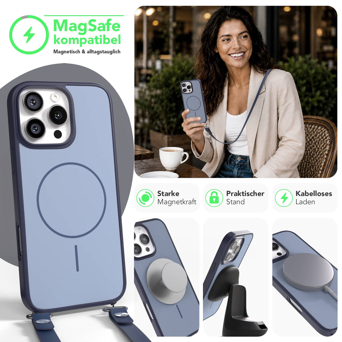 iPhone 16 Pro Max Outdoor Hülle mit thin MagSafe + magnetisches Band